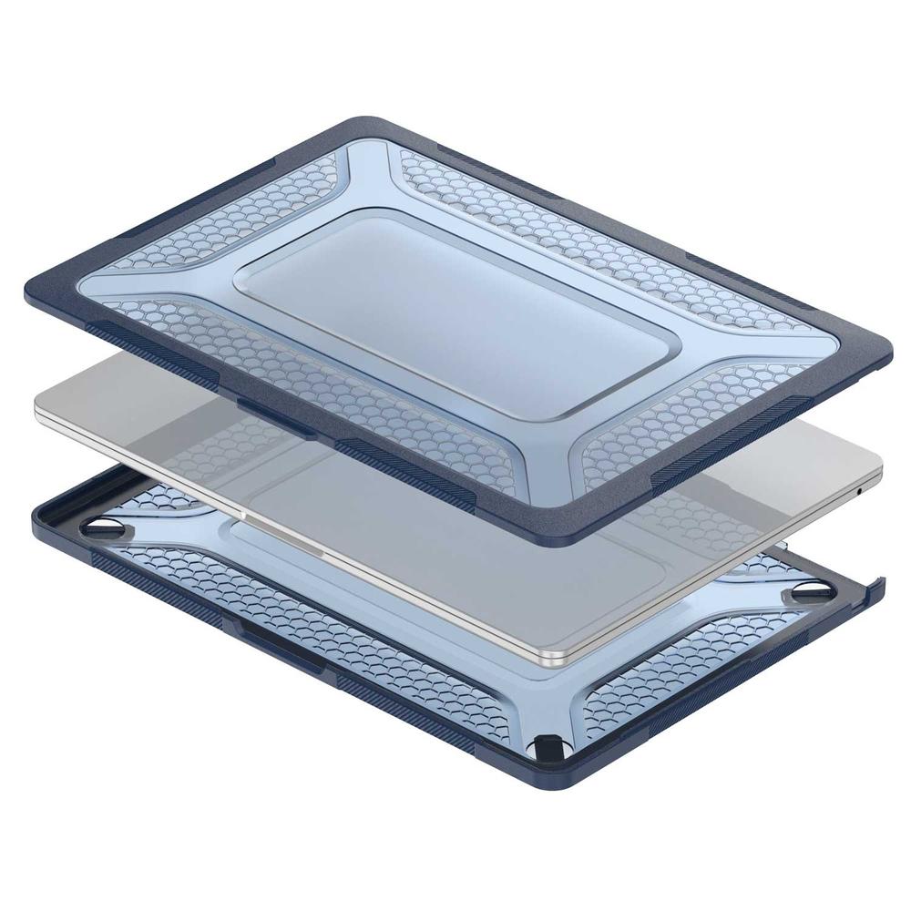 Foto 4 | Funda Tekku Hc Para Macbook Air 13 Azul A2337 M1 A2179 A1932 Uso Rudo