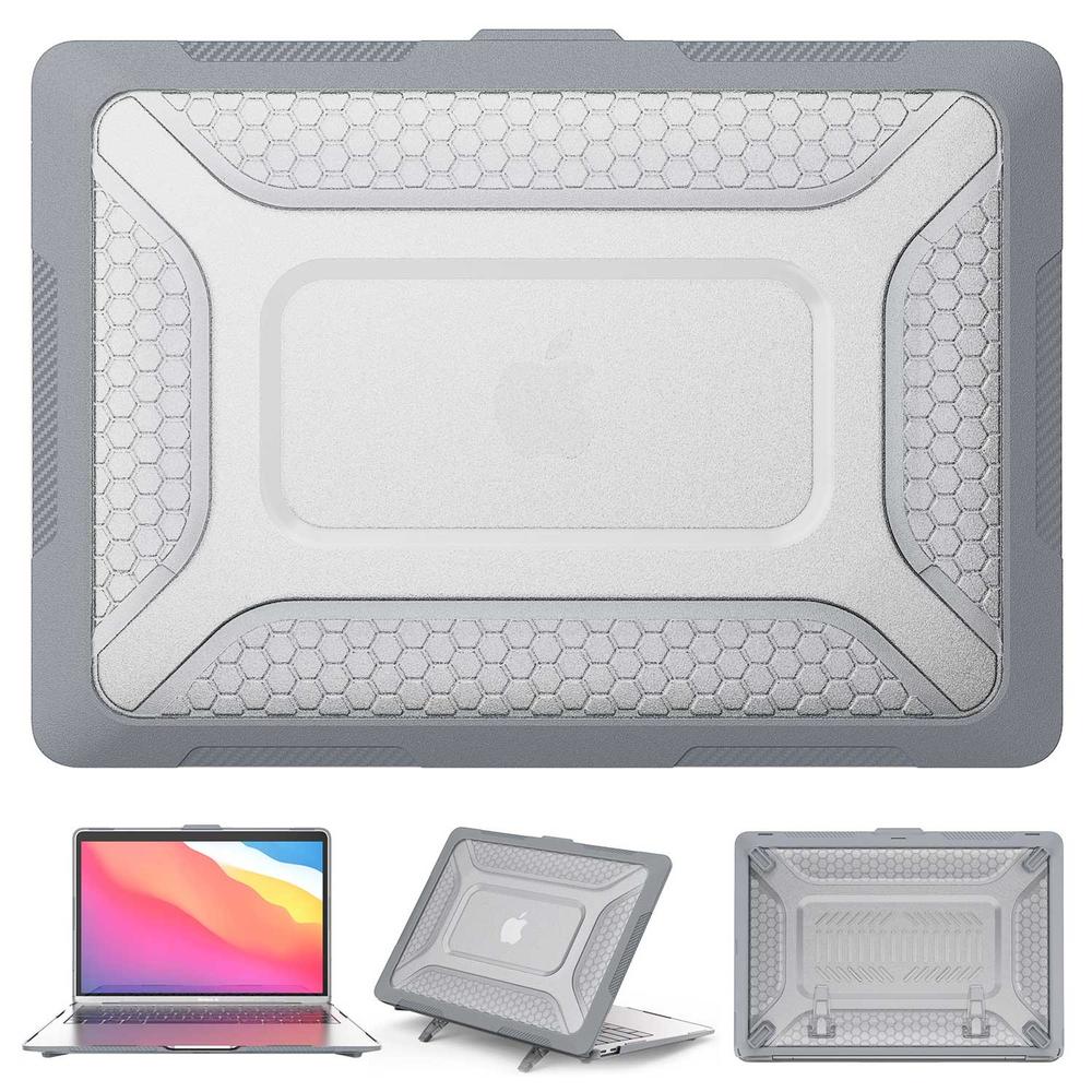 Foto 8 pulgar | Funda Tekku Hc Para Macbook Air 13 Gris A2337 M1 A2179 A1932 Uso Rudo