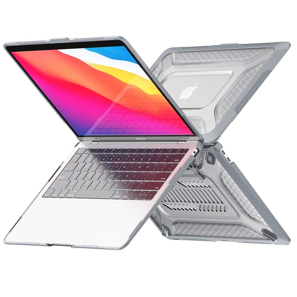 Foto 9 pulgar | Funda Tekku Hc Para Macbook Air 13 Gris A2337 M1 A2179 A1932 Uso Rudo