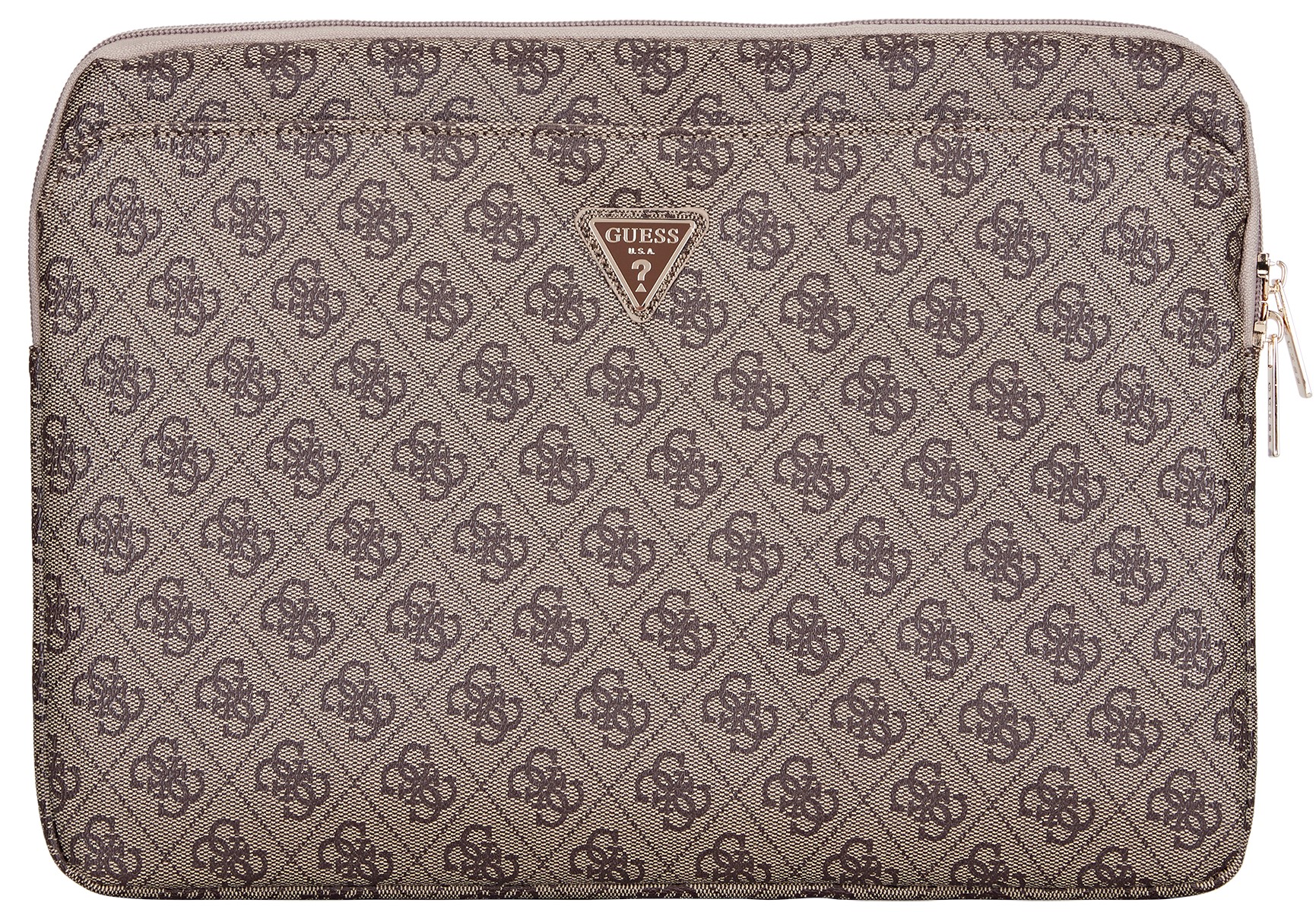Funda Original Guess 4g Triángulo Laptop 14 Café