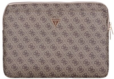 Foto 1 | Funda Original Guess 4g Triángulo Laptop 14 Café