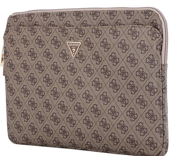 Foto 3 | Funda Original Guess 4g Triángulo Laptop 14 Café