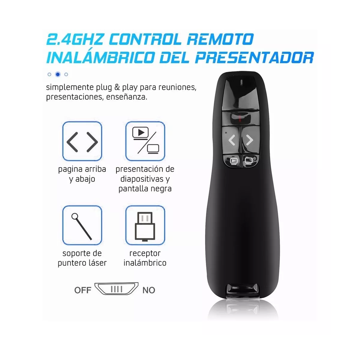 Foto 4 pulgar | Apuntador Presentador Láser Inalámbrico  Eo Safe Imports Esi-10745 Negro