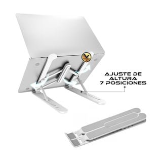 Foto 4 | Soporte Plegable para Laptop o Tableta Virtual Zone color Gris para Pantallas de 11'' a 17'' 1 Pieza