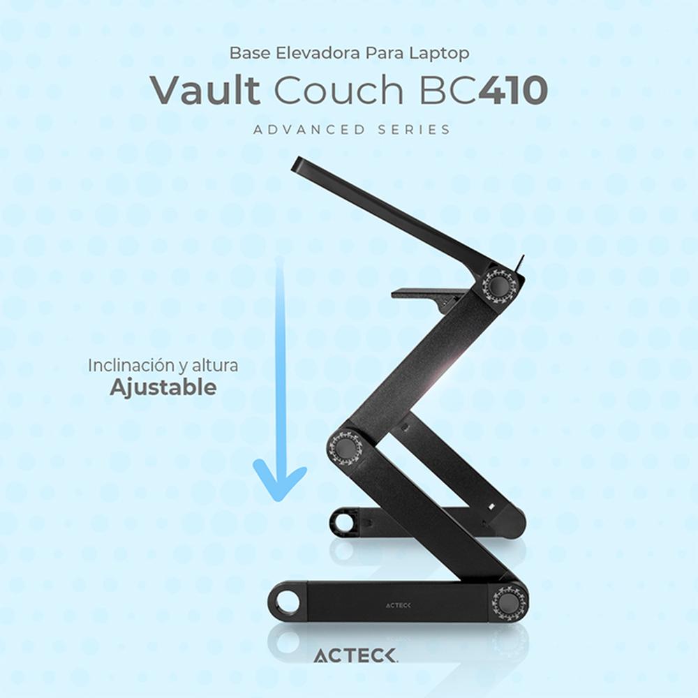 Foto 4 pulgar | Base Elevadora Acteck Vault Couch Bc410 para Laptop 18'' Ajustable color Negro