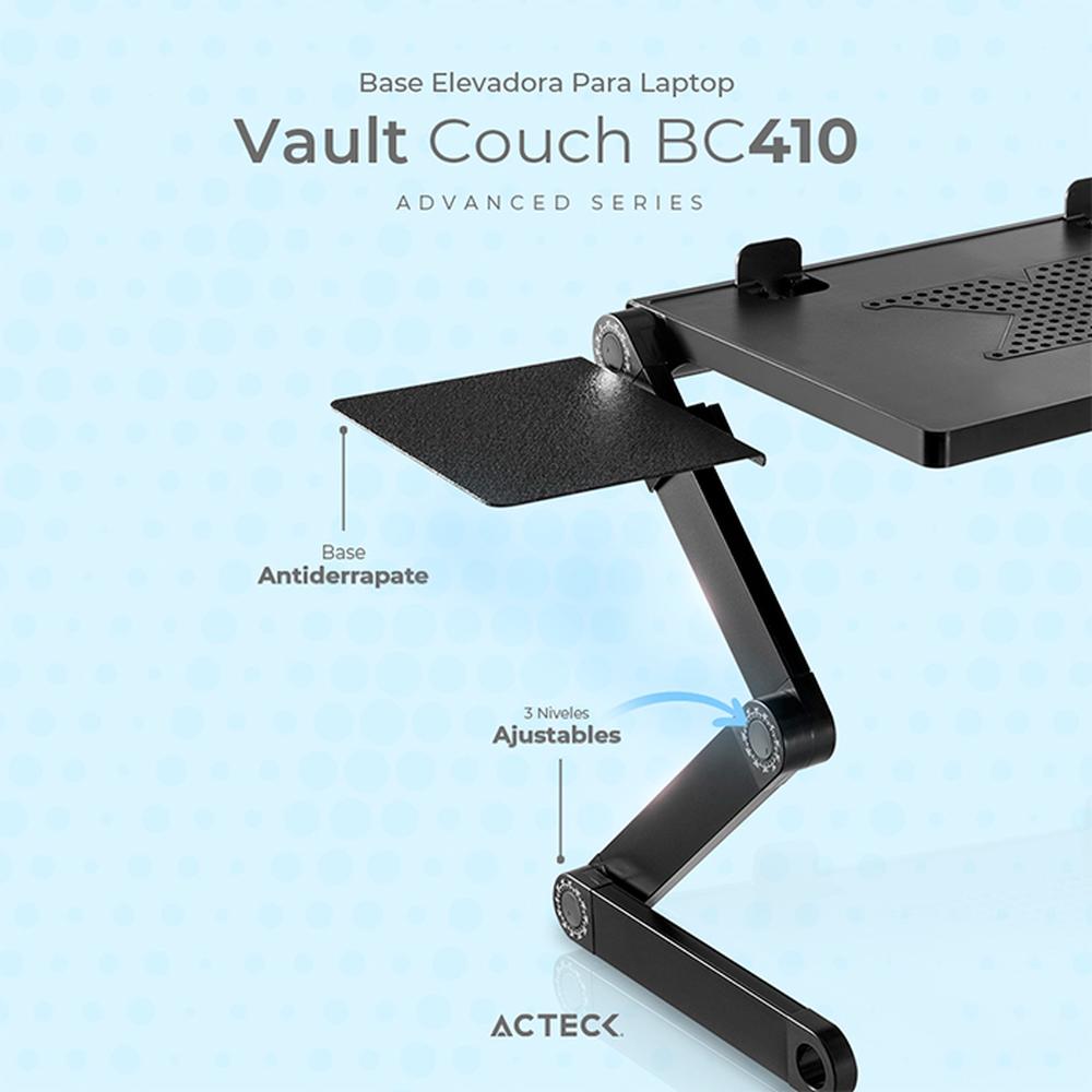Foto 5 pulgar | Base Elevadora Acteck Vault Couch Bc410 para Laptop 18'' Ajustable color Negro