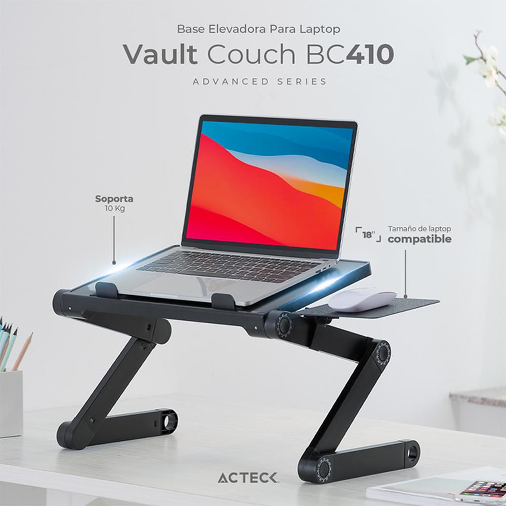 Foto 6 pulgar | Base Elevadora Acteck Vault Couch Bc410 para Laptop 18'' Ajustable color Negro