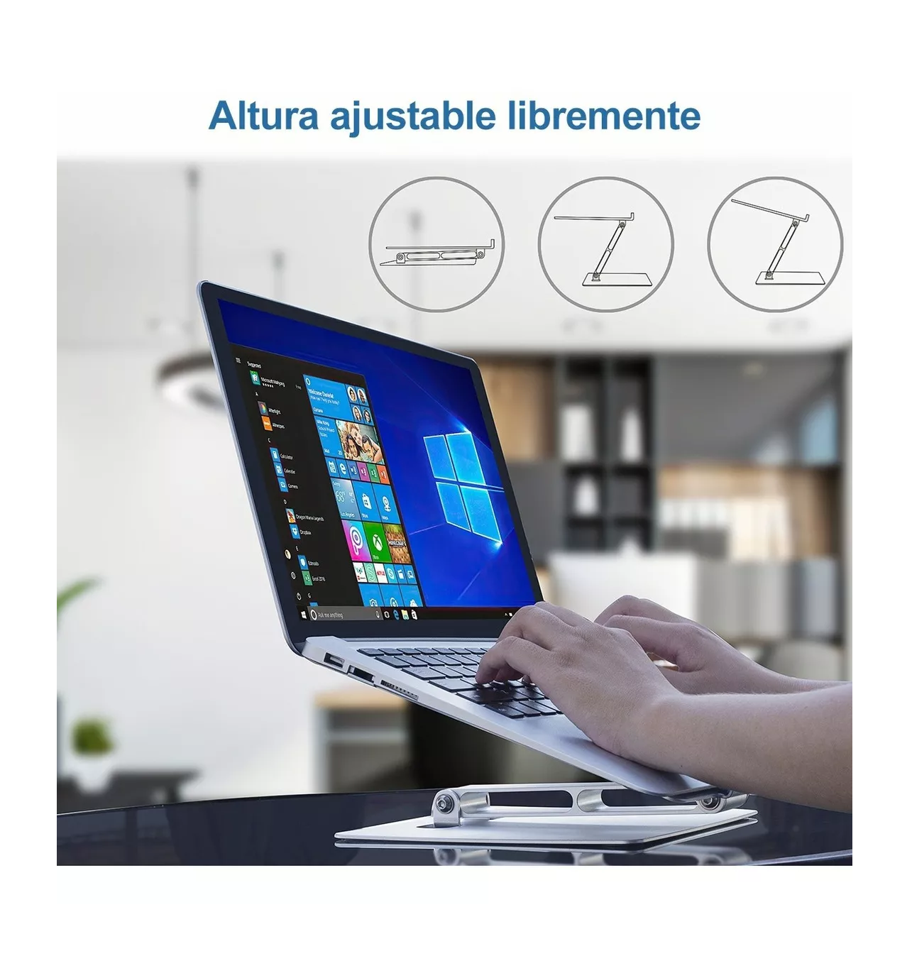 Foto 5 pulgar | Soporte Belug color Plata para Laptop