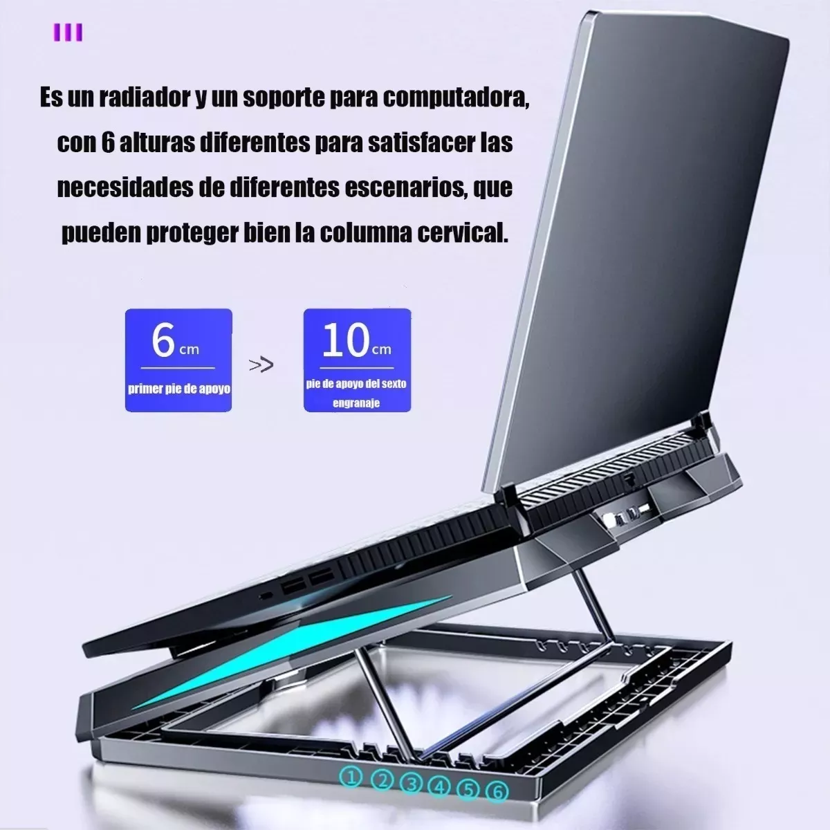 Foto 3 pulgar | Base Enfriamiento Soporte 14 A 17' Luz 6 Alturas Eo Safe Imports Esi-11404 Negro