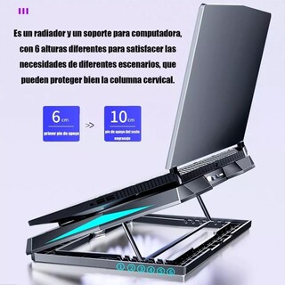 Foto 2 | Base Enfriamiento Soporte 14 A 17' Luz 6 Alturas Eo Safe Imports Esi-11404 Negro