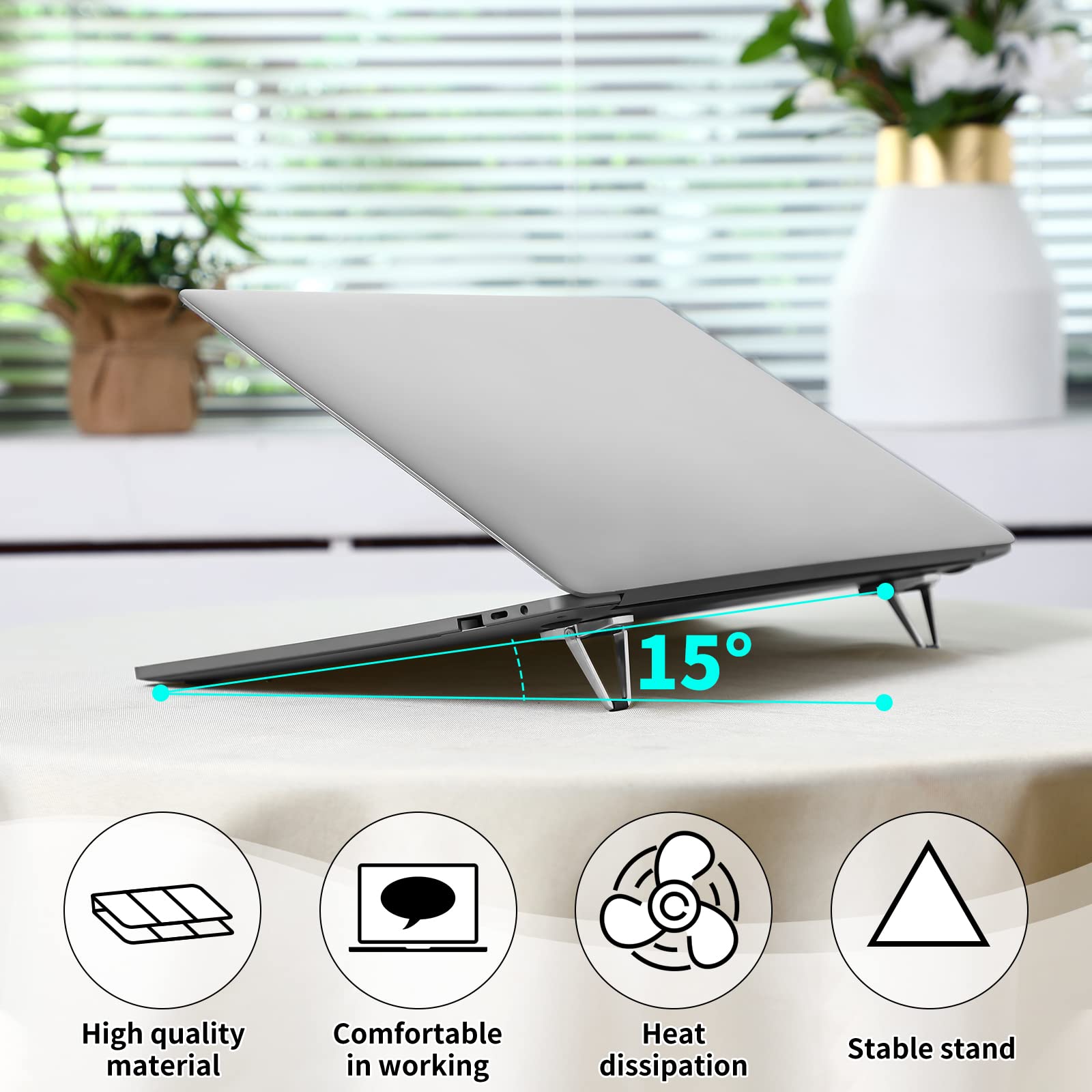 Foto 7 pulgar | Soporte Portátil De Aluminio Konohan Para Teclado Portátil, 4 Piezas - Venta Internacional.