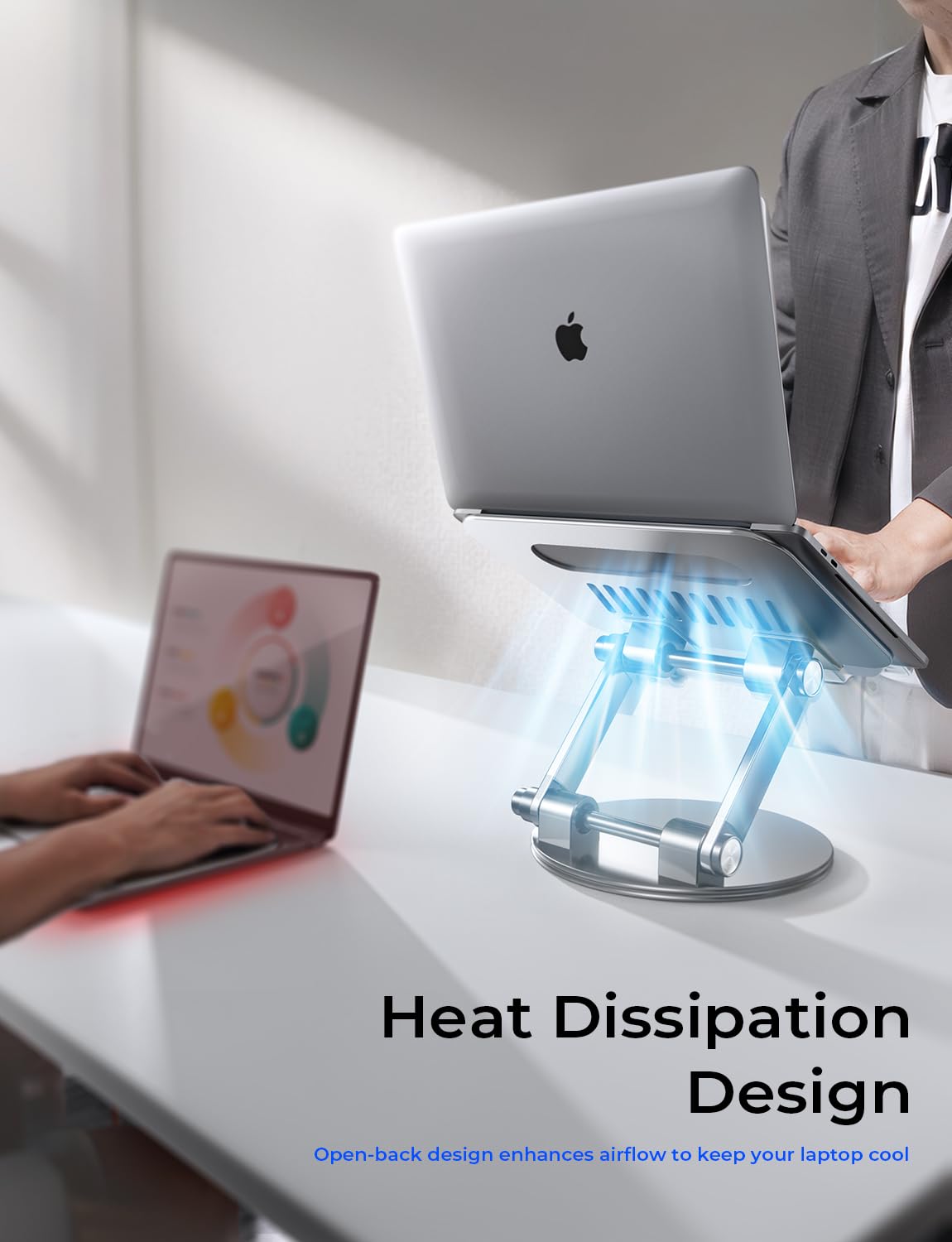 Foto 7 pulgar | Soporte Lisen Para Portátil Ajustable Con Rotación De 360° Para Macbook De 16 Pulgadas - Venta Internacional.