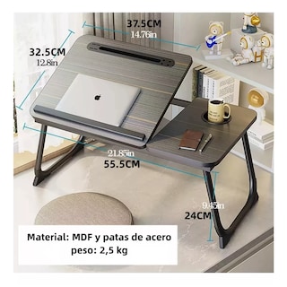 Foto 3 | Mesa De Ordenador Cama Plegable Y Elevable Eo Safe Imports Esi-14820 Multicolor