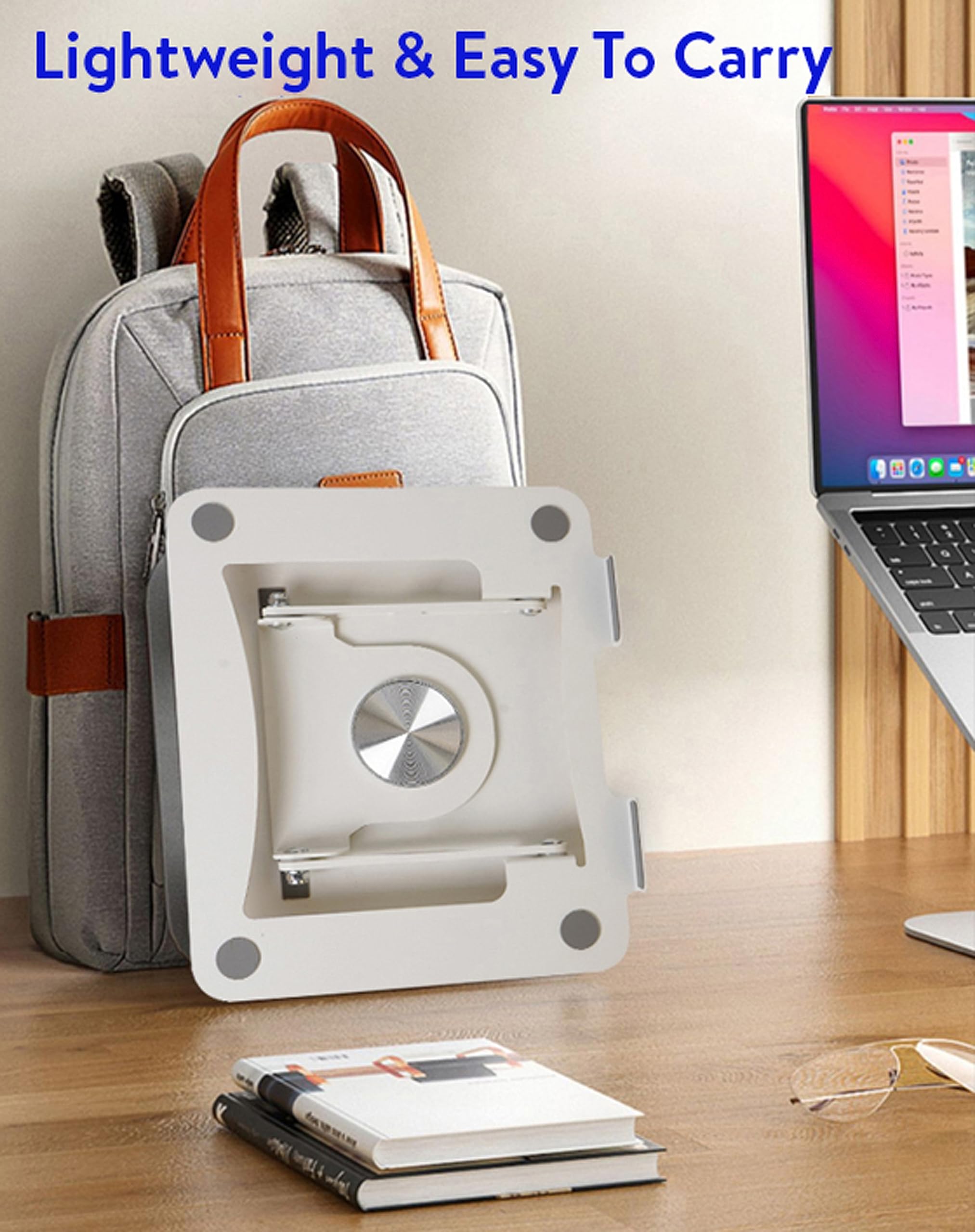 Foto 3 pulgar | Soporte Para Ordenador Portátil, Ergonómico, Giratorio, Ajustable, Blanco - Venta Internacional.