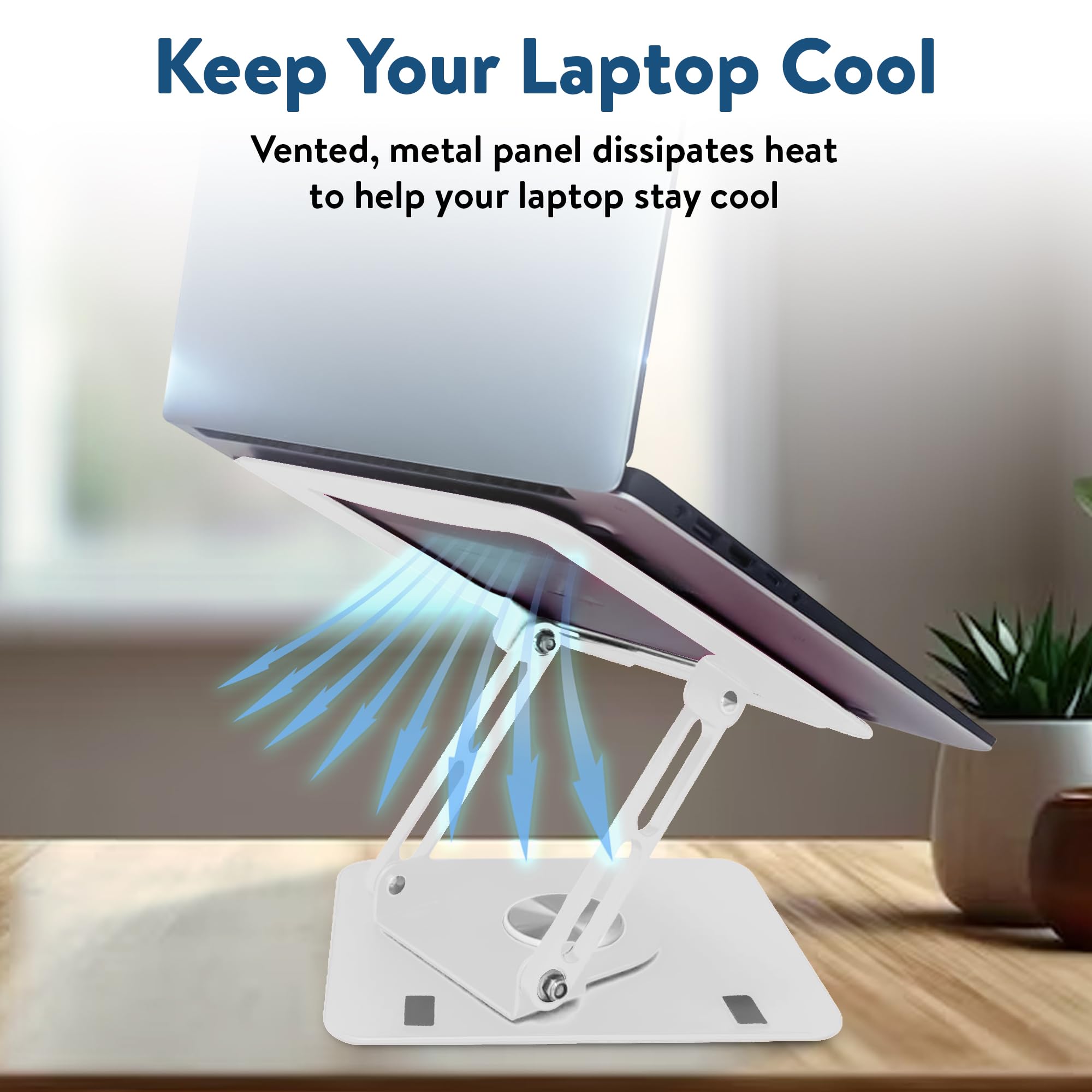 Foto 6 pulgar | Soporte Para Ordenador Portátil, Ergonómico, Giratorio, Ajustable, Blanco - Venta Internacional.