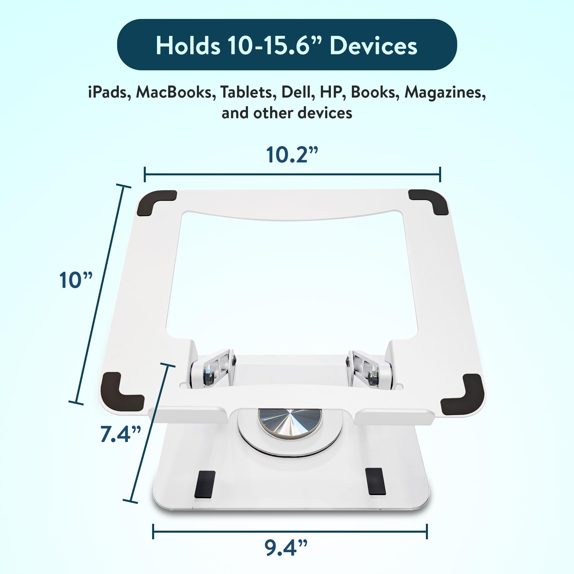 Foto 8 pulgar | Soporte Para Ordenador Portátil, Ergonómico, Giratorio, Ajustable, Blanco - Venta Internacional.