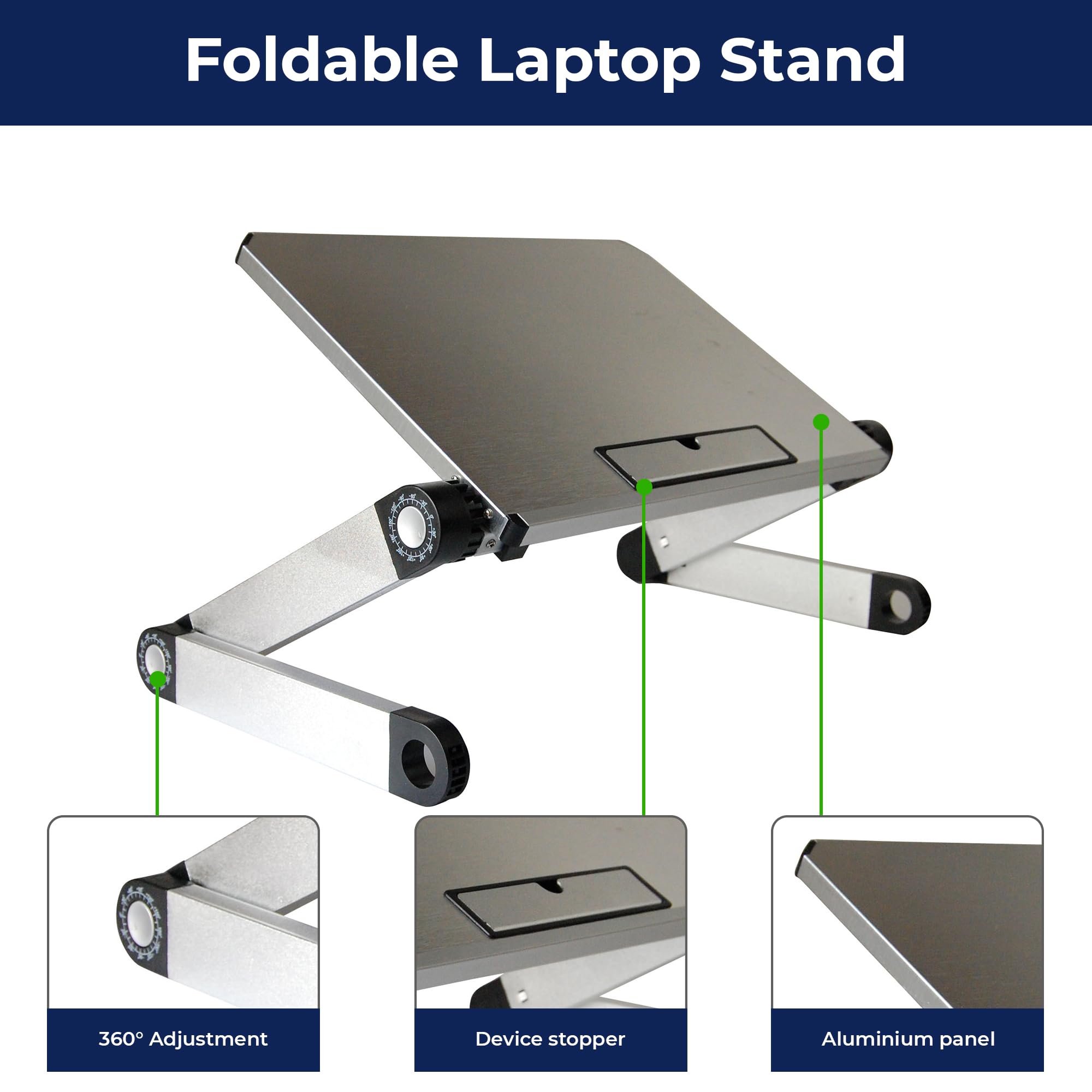 Foto 4 pulgar | Soporte Para Portátil Uncaged Ergonomics Workez Light Silver - Venta Internacional.