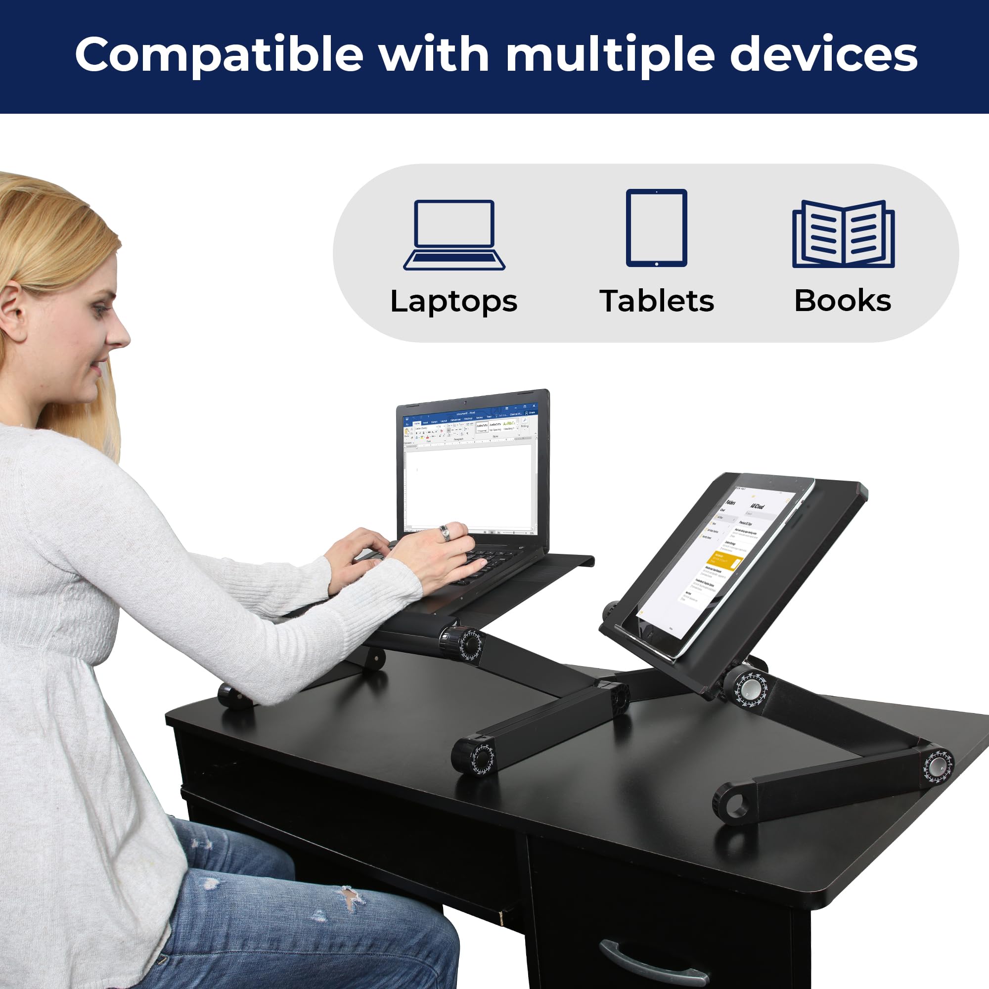 Foto 3 pulgar | Soporte Para Portátil Sin Marco, Ergonómico, Workez Light, Ajustable - Venta Internacional.
