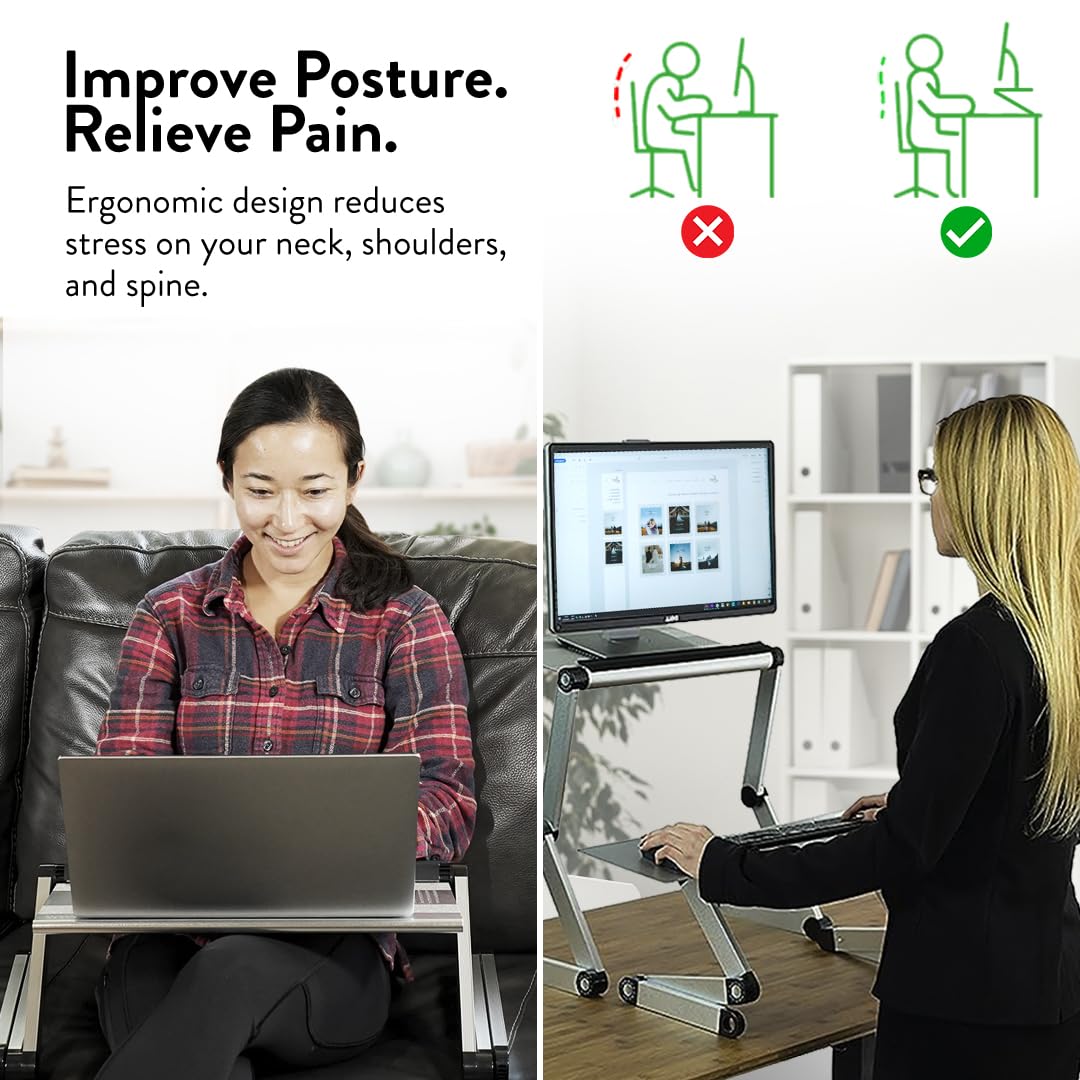 Foto 5 | Soporte Para Portátil Uncaged Ergonomics Workez Executive Silver - Venta Internacional.