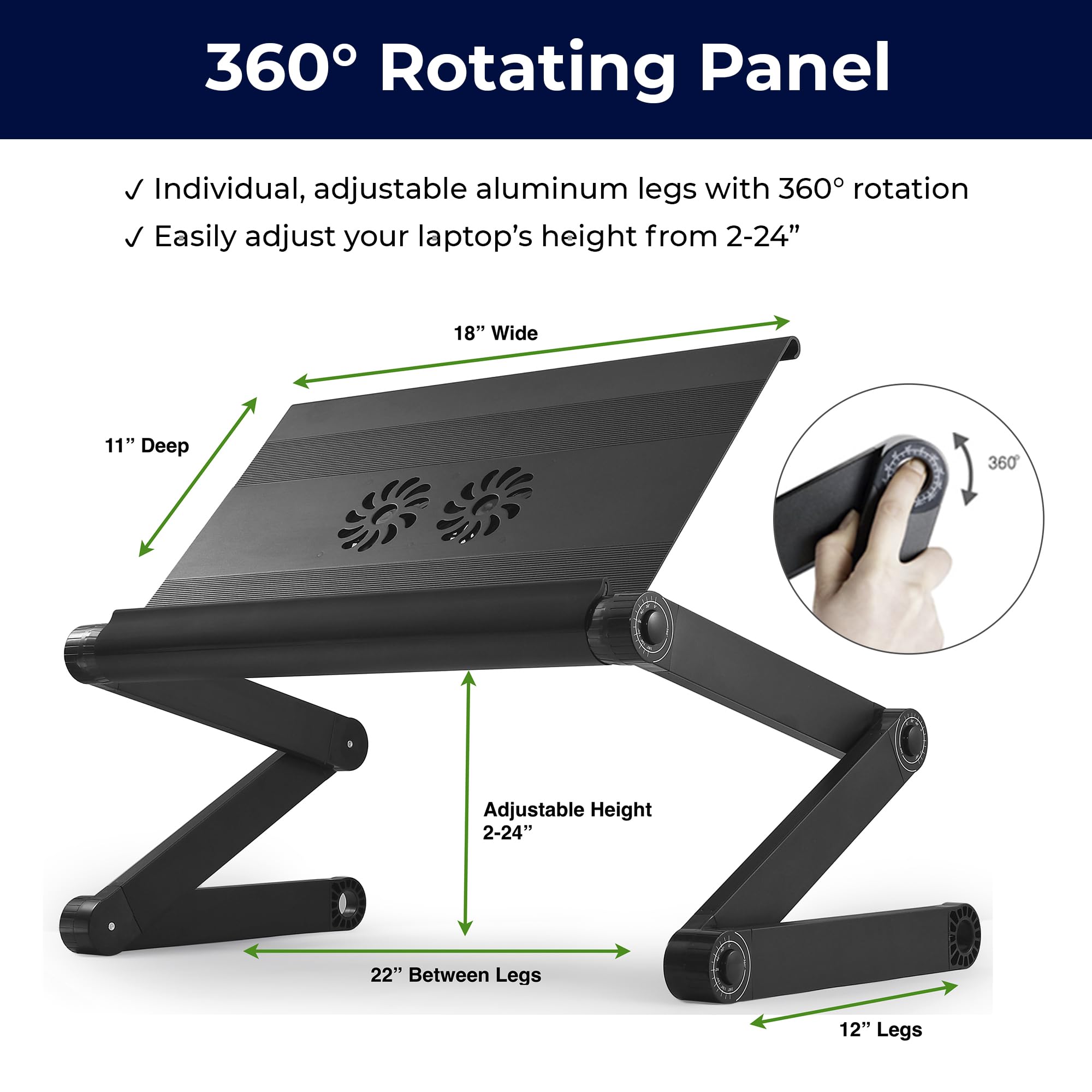 Foto 6 | Soporte Para Portátil Uncaged Ergonomics Workez Executive Negro - Venta Internacional.