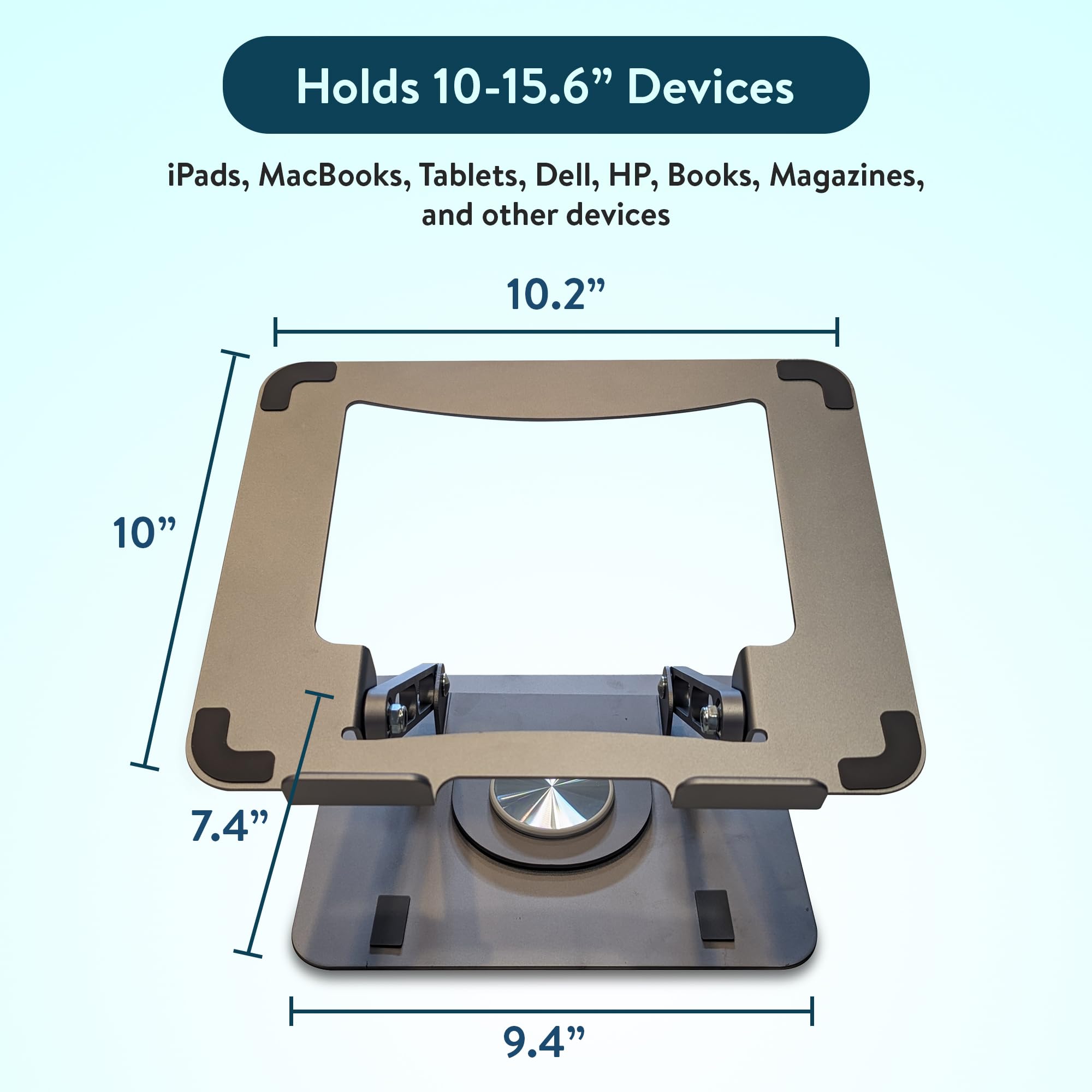 Foto 7 pulgar | Soporte Para Ordenador Portátil, Ergonómico, Giratorio, Ajustable, Gris - Venta Internacional.