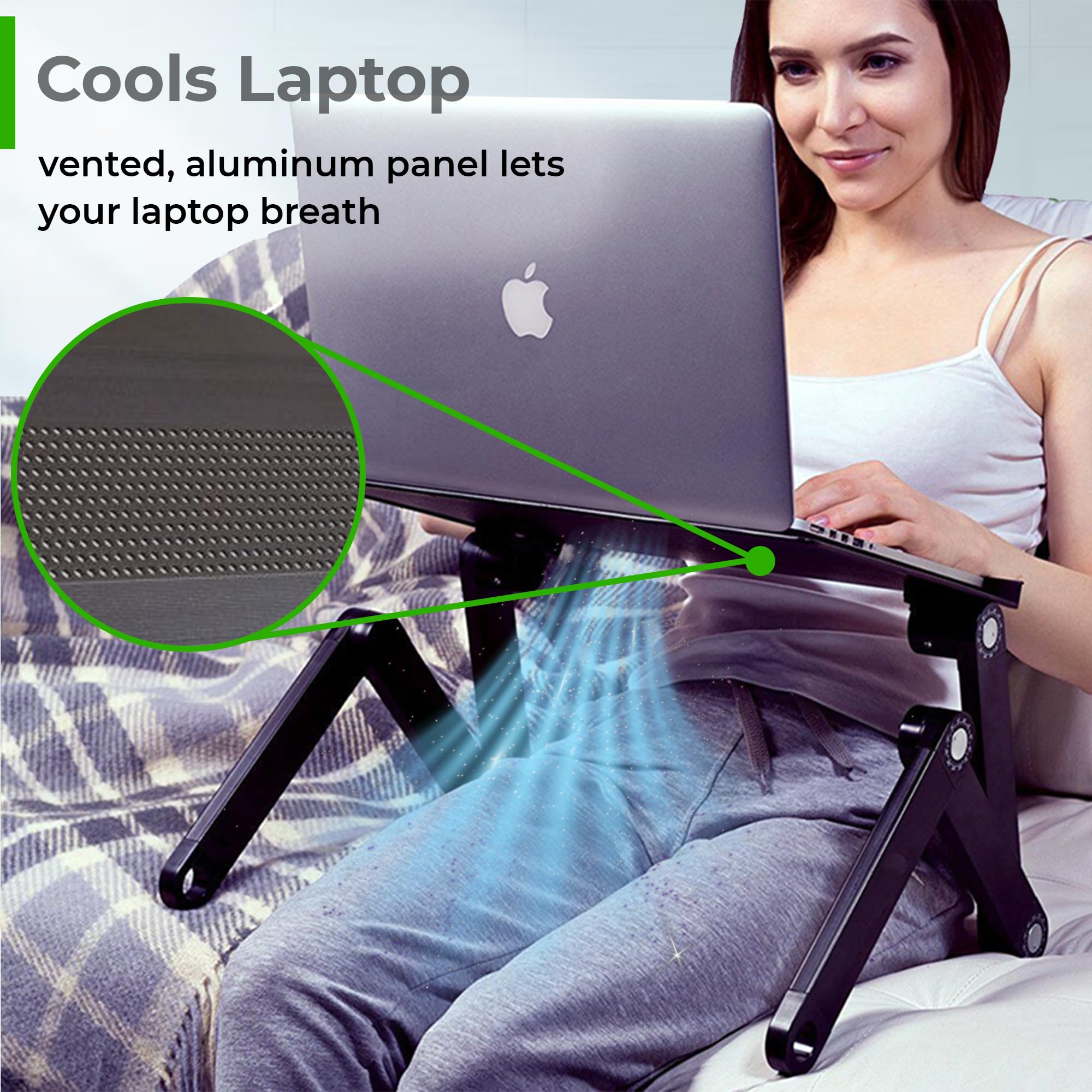 Foto 3 pulgar | Soporte Para Portátil Uncaged Ergonomics Workez Ajustable Negro - Venta Internacional.