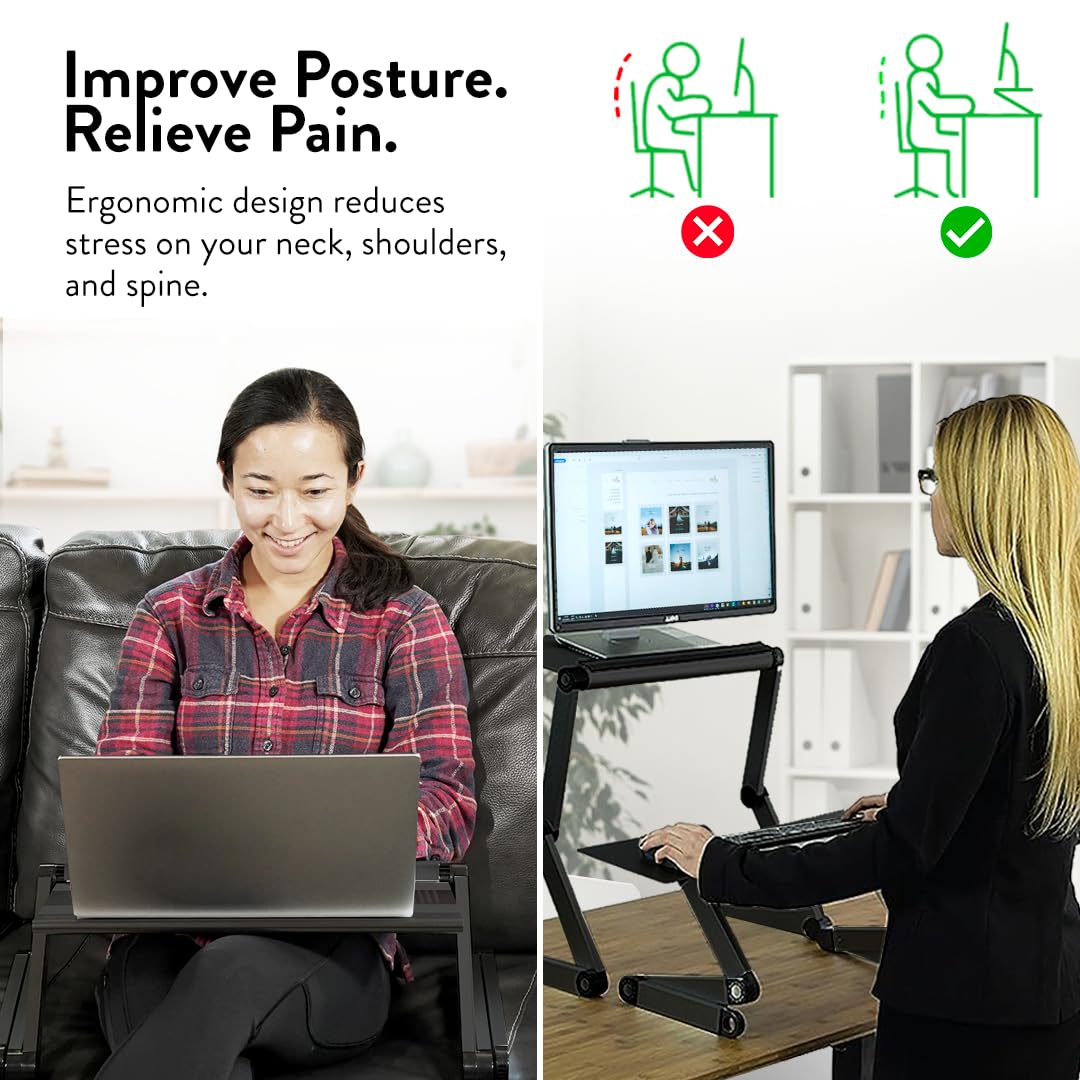 Foto 7 pulgar | Soporte Para Portátil Uncaged Ergonomics Workez Ajustable Negro - Venta Internacional.