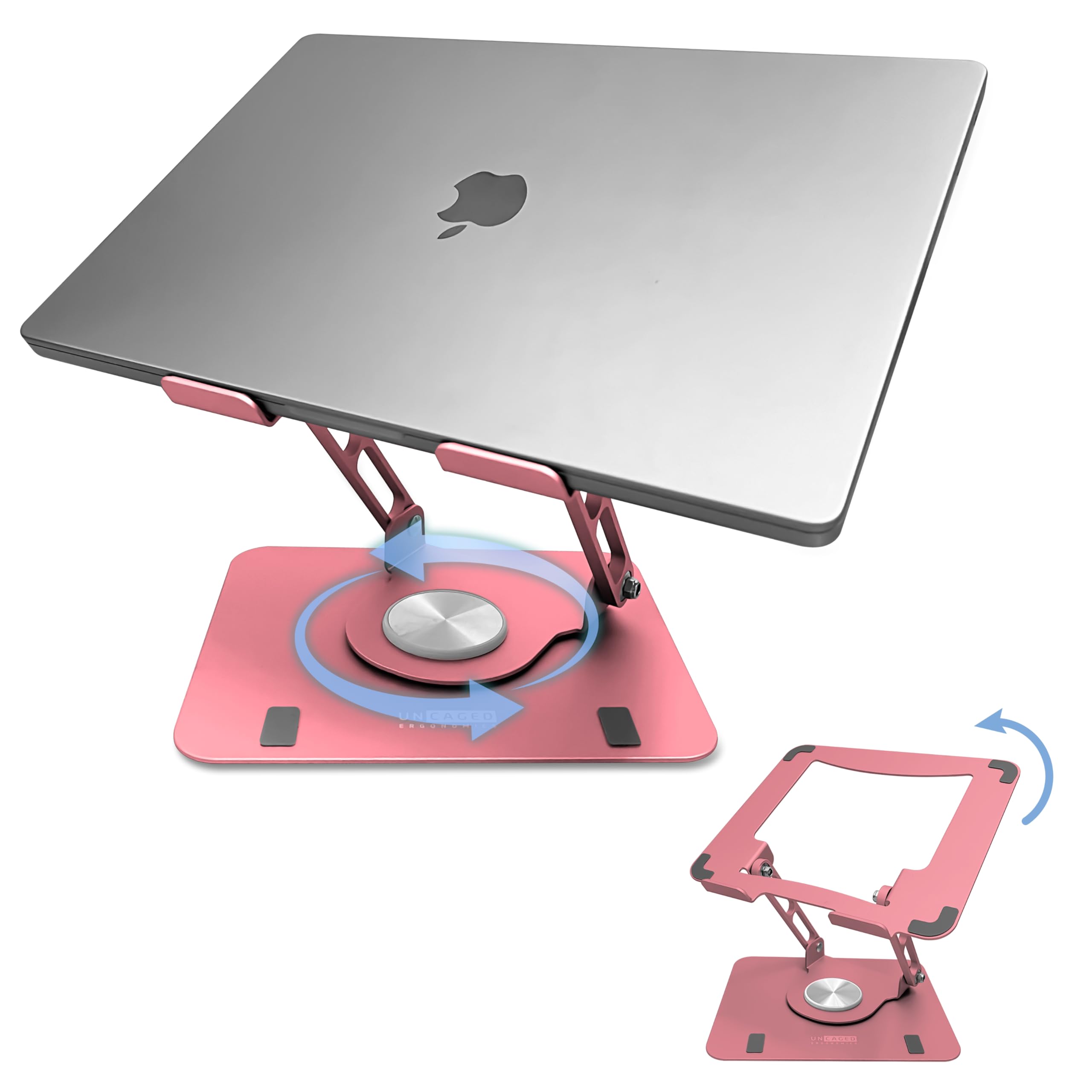 Soporte Para Ordenador Portátil, Ergonómico, Giratorio, Ajustable, Dorado Rosa - Venta Internacional.