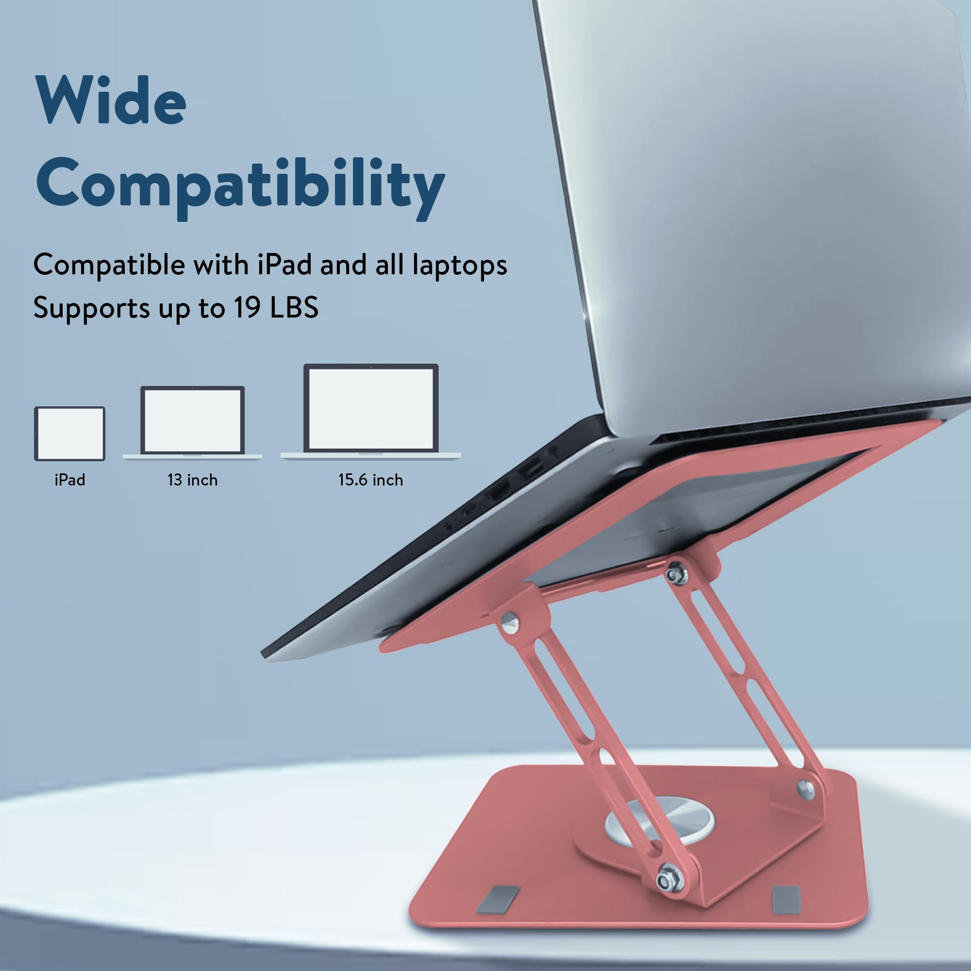 Foto 2 | Soporte Para Ordenador Portátil, Ergonómico, Giratorio, Ajustable, Dorado Rosa - Venta Internacional.