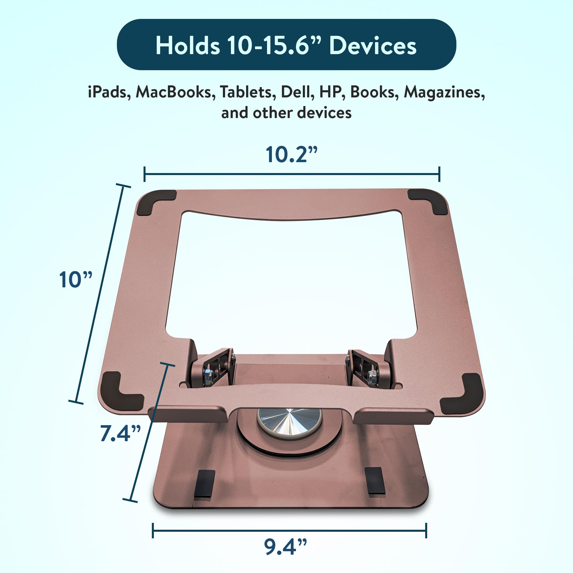 Foto 4 pulgar | Soporte Para Ordenador Portátil, Ergonómico, Giratorio, Ajustable, Dorado Rosa - Venta Internacional.