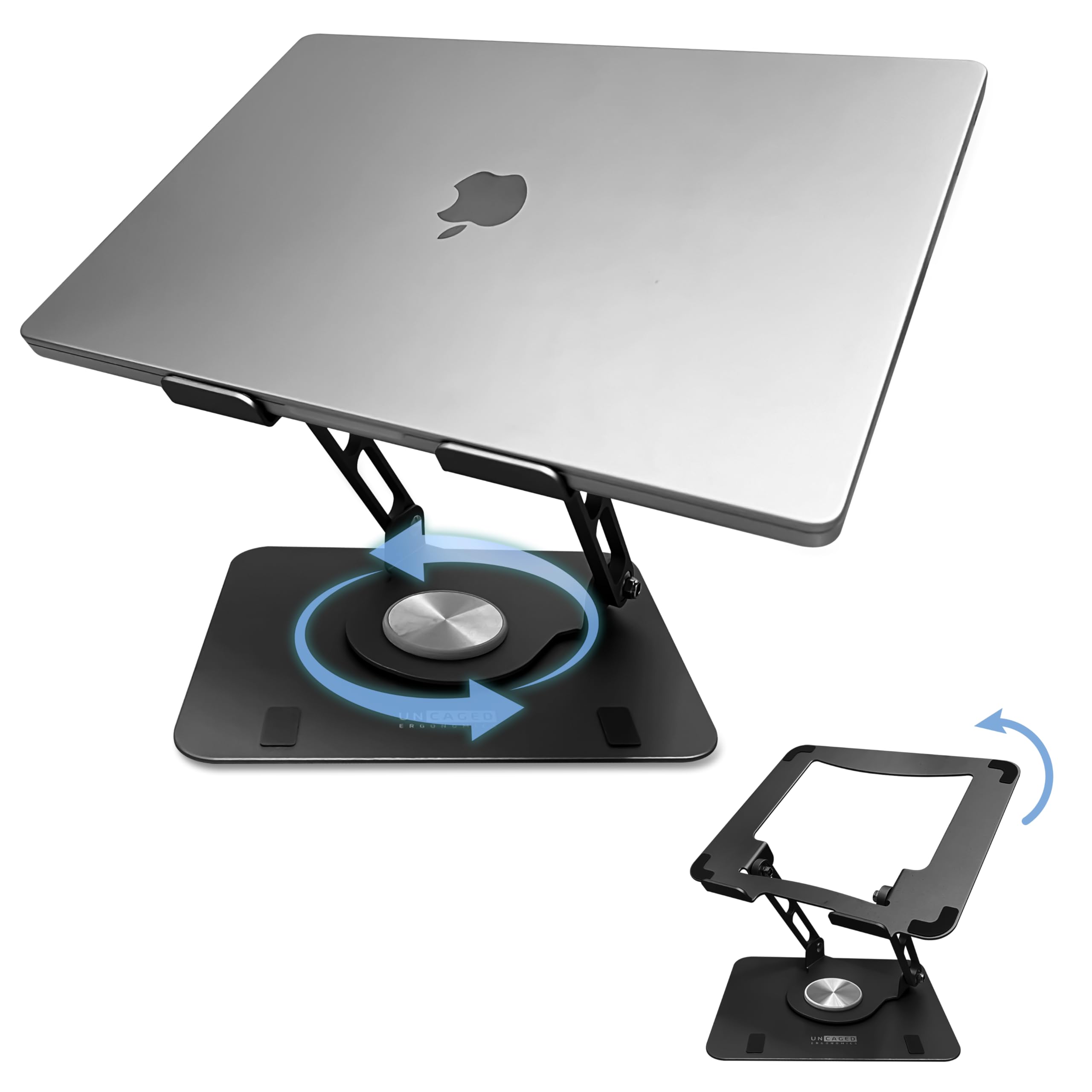 Soporte Para Ordenador Portátil, Ergonómico, Giratorio, Ajustable, Negro - Venta Internacional.