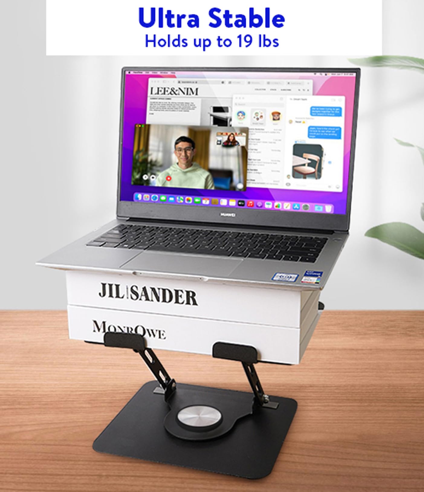 Foto 4 pulgar | Soporte Para Ordenador Portátil, Ergonómico, Giratorio, Ajustable, Negro - Venta Internacional.