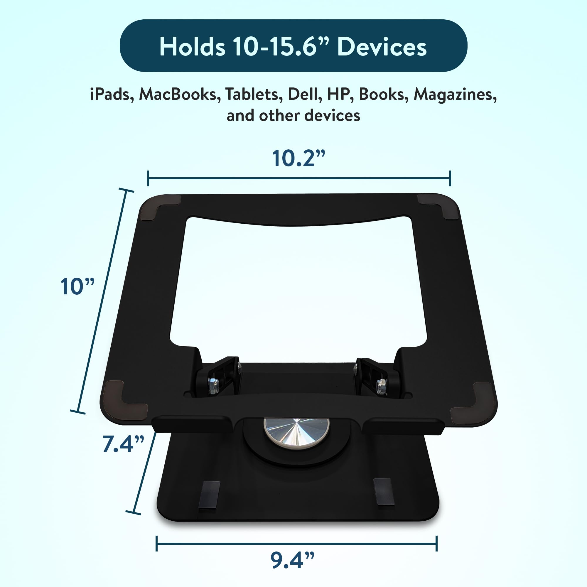 Foto 7 pulgar | Soporte Para Ordenador Portátil, Ergonómico, Giratorio, Ajustable, Negro - Venta Internacional.
