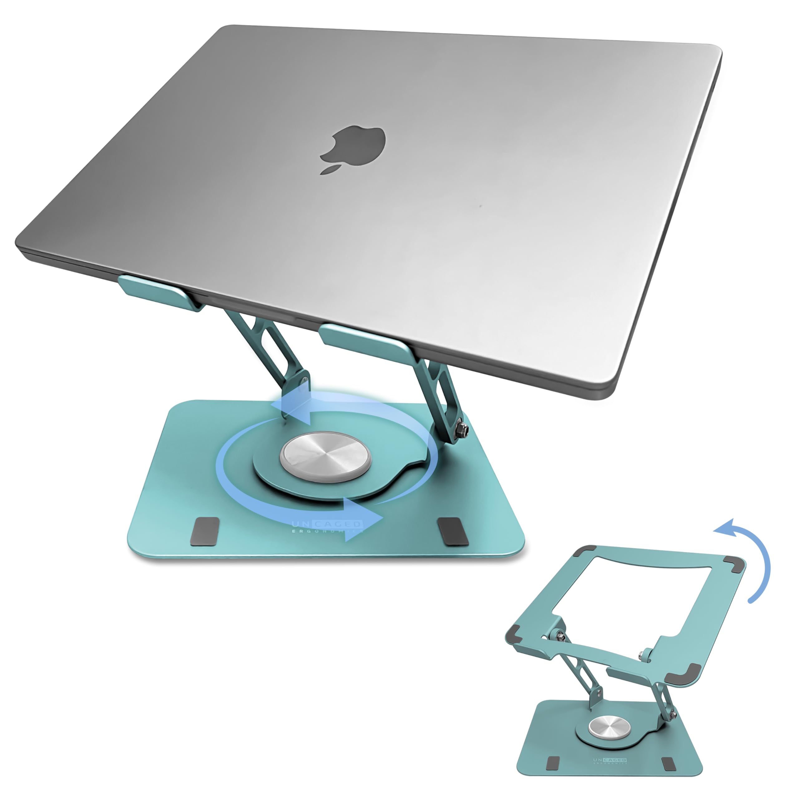 Foto 2 pulgar | Soporte Para Ordenador Portátil, Ergonómico Y Giratorio, Color Azul Océano - Venta Internacional.