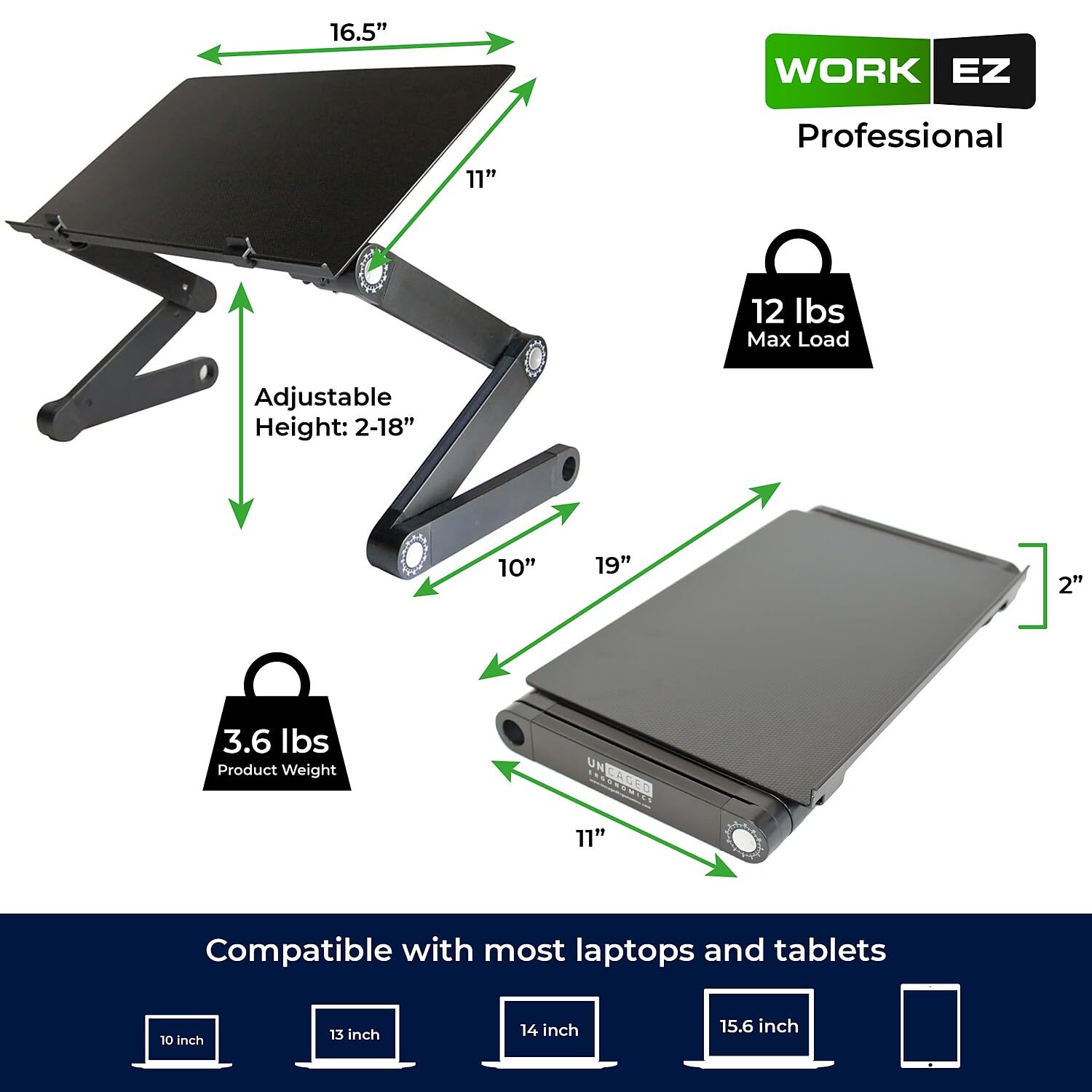 Foto 6 pulgar | Soporte para Portátil sin Carcasa Ergonomía Workez Altura Ajustable - Venta Internacional
