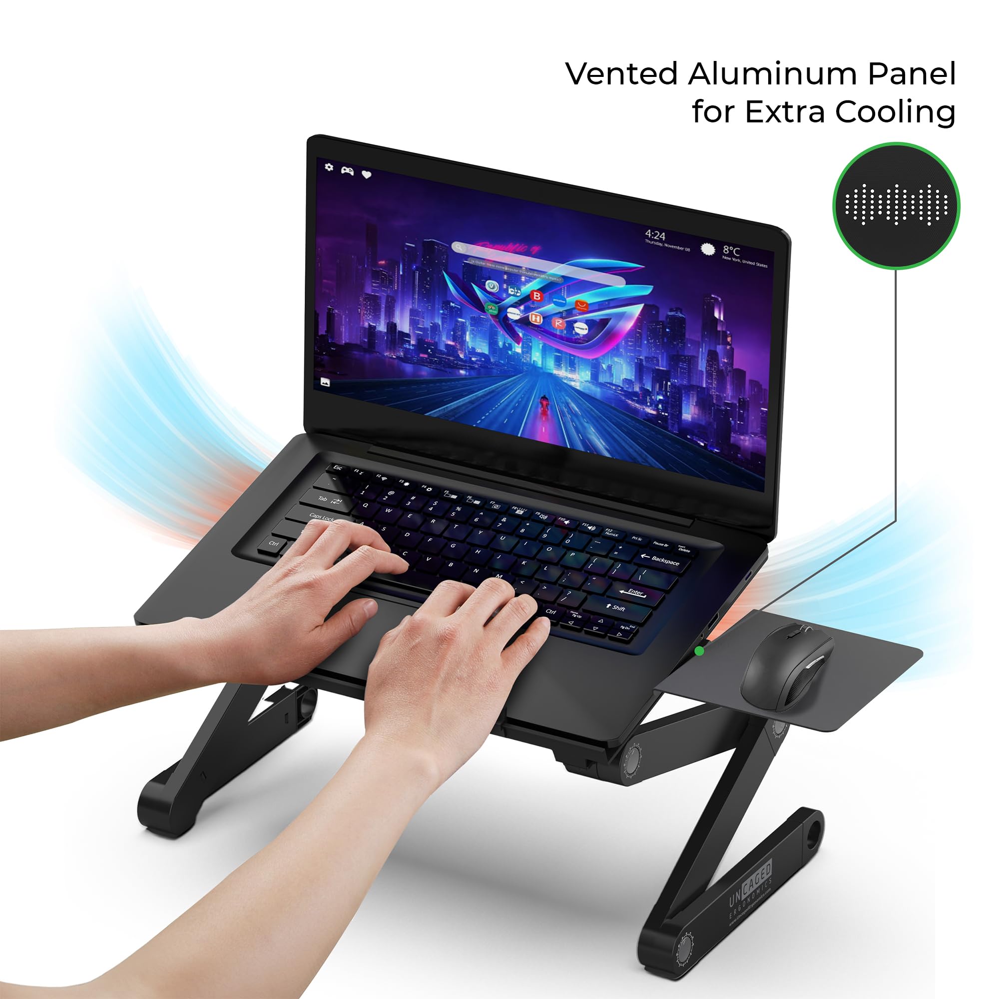Foto 3 | Soporte para Laptop Uncaged Ergonomics Ajustable-Venta Internacional