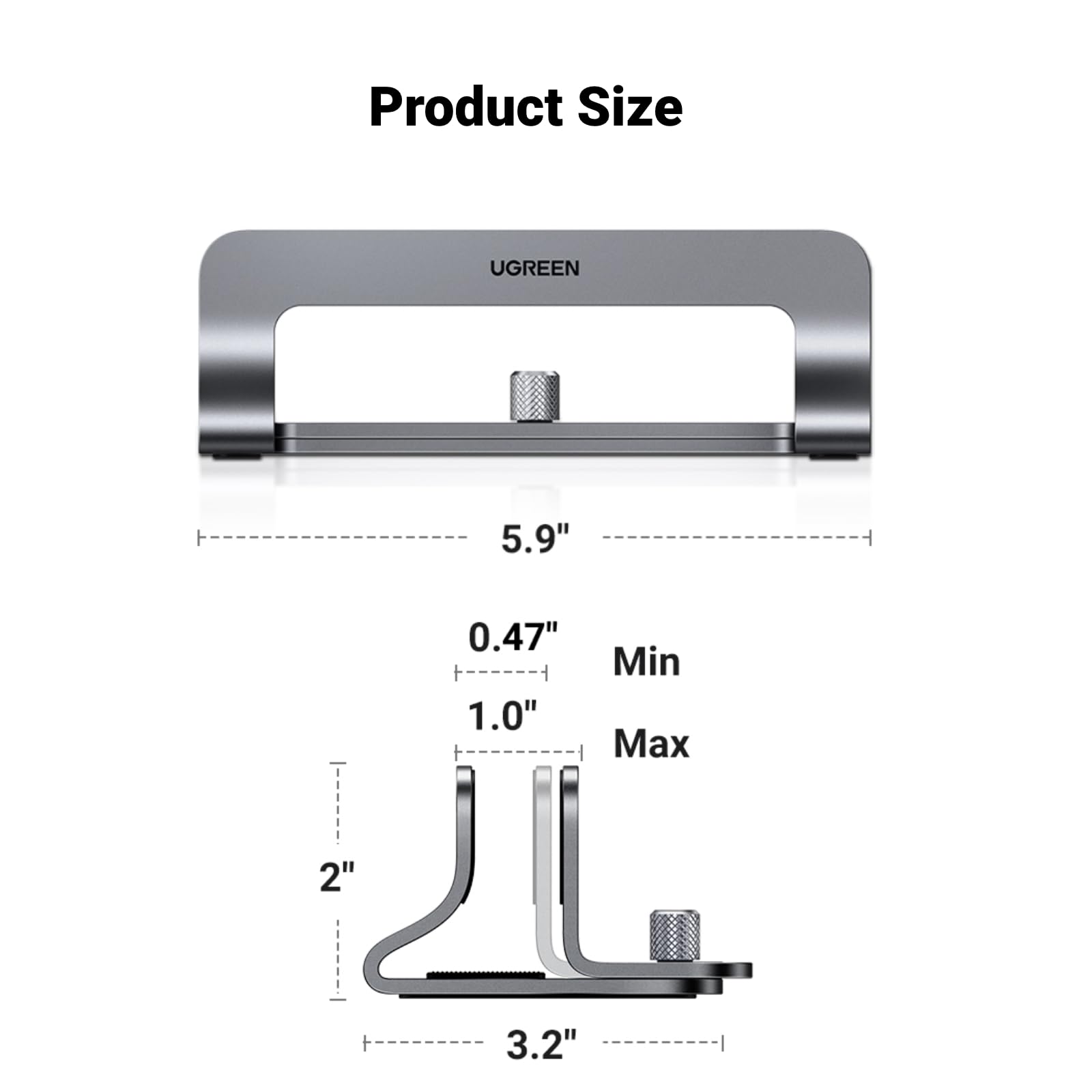 Foto 7 | Soporte Vertical para Portátil Ugreen para MacBook de Hasta 17,3 Pulgadas - Venta Internacional