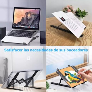 Foto 5 | Base Soporte Plegable para Laptop Eo Safe Imports ESI-17305 Negro Portátil y Ajustable