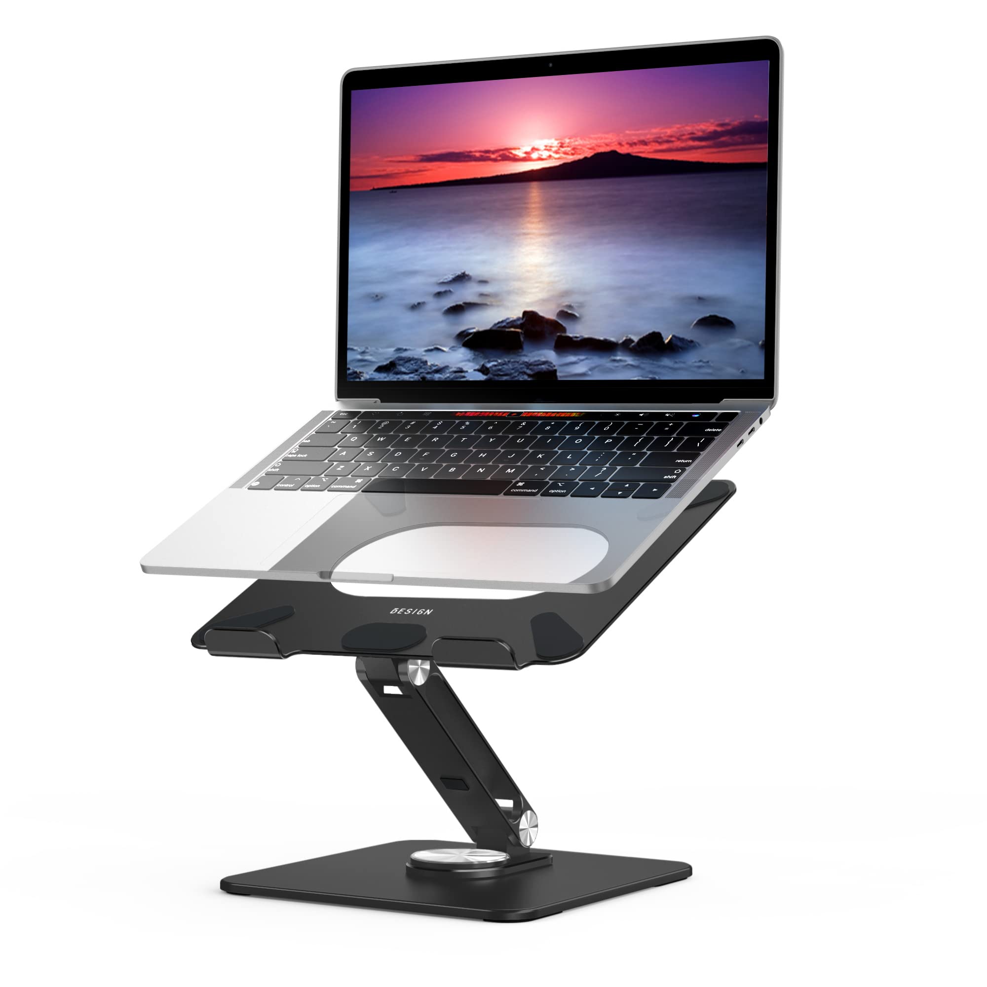 Foto 3 pulgar | Soporte para Portátil Besign con Base Giratoria de 360° para 10-15,6" Negro - Venta Internacional