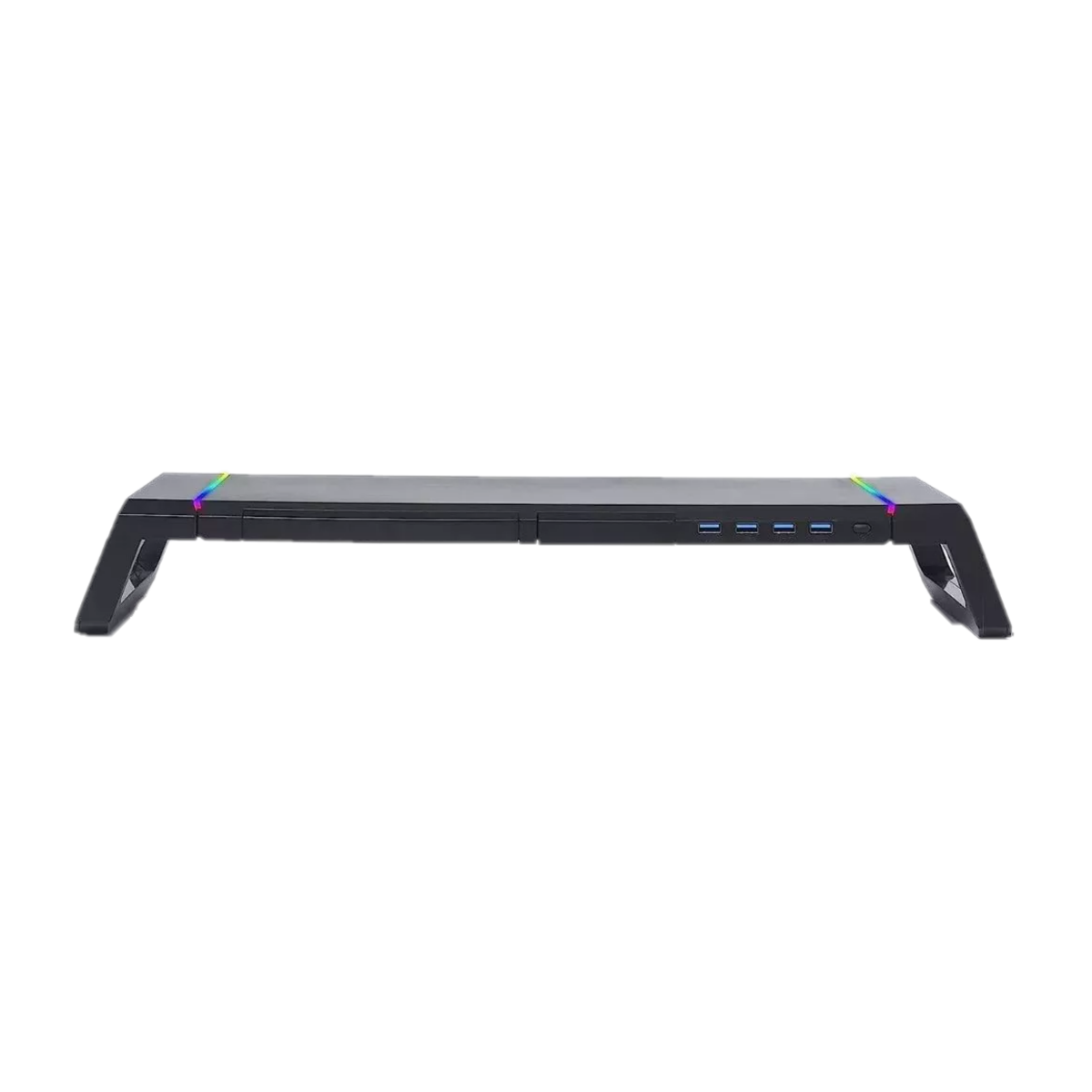 Soporte Elevador Plegable con Led Rgb 4 Usb y Cajón Eo Safe Imports Negro