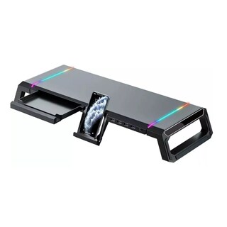 Foto 2 | Soporte Elevador Plegable con Led Rgb 4 Usb y Cajón Eo Safe Imports Negro