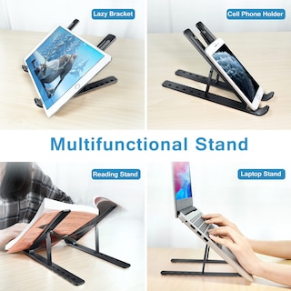 Foto 7 | Soporte Para Portátil Ivoler, Soporte Para Portátil, Elevador, Aluminio Negro - Venta Internacional.