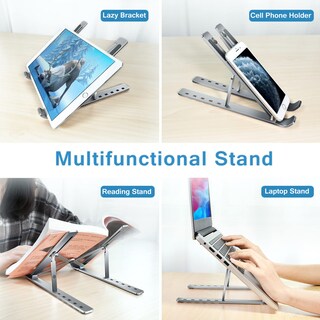 Foto 7 | Soporte Para Portátil Ivoler, Soporte Para Portátil, Elevador, Aluminio Gris - Venta Internacional.