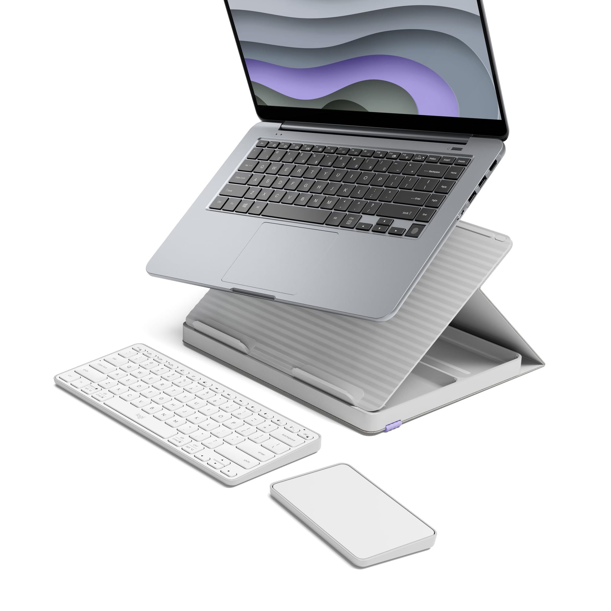Kit De Escritorio Plegable Logitech Casa Work From Home Con Soporte Para Portátil - Venta Internacional.