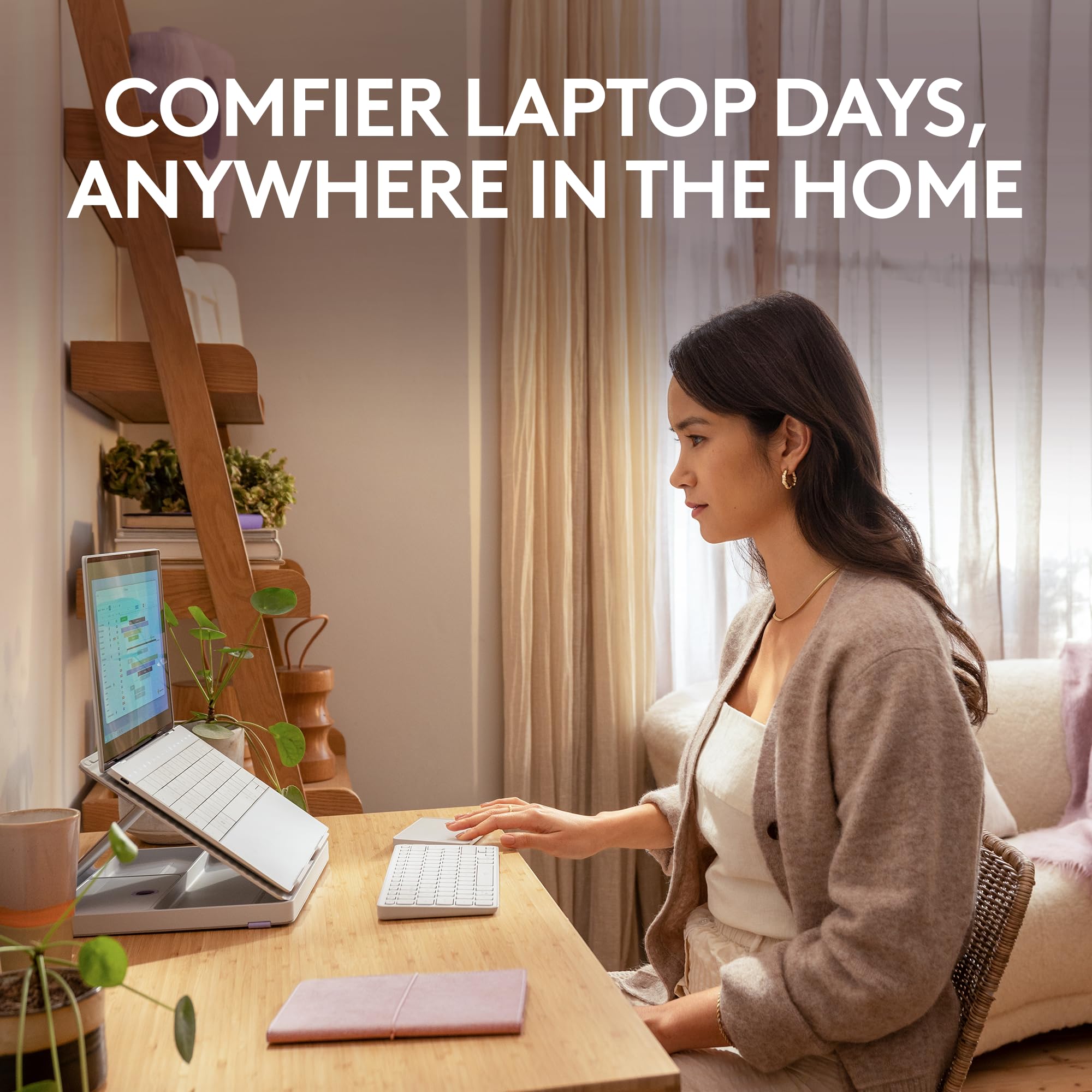 Foto 2 | Kit De Escritorio Plegable Logitech Casa Work From Home Con Soporte Para Portátil - Venta Internacional.