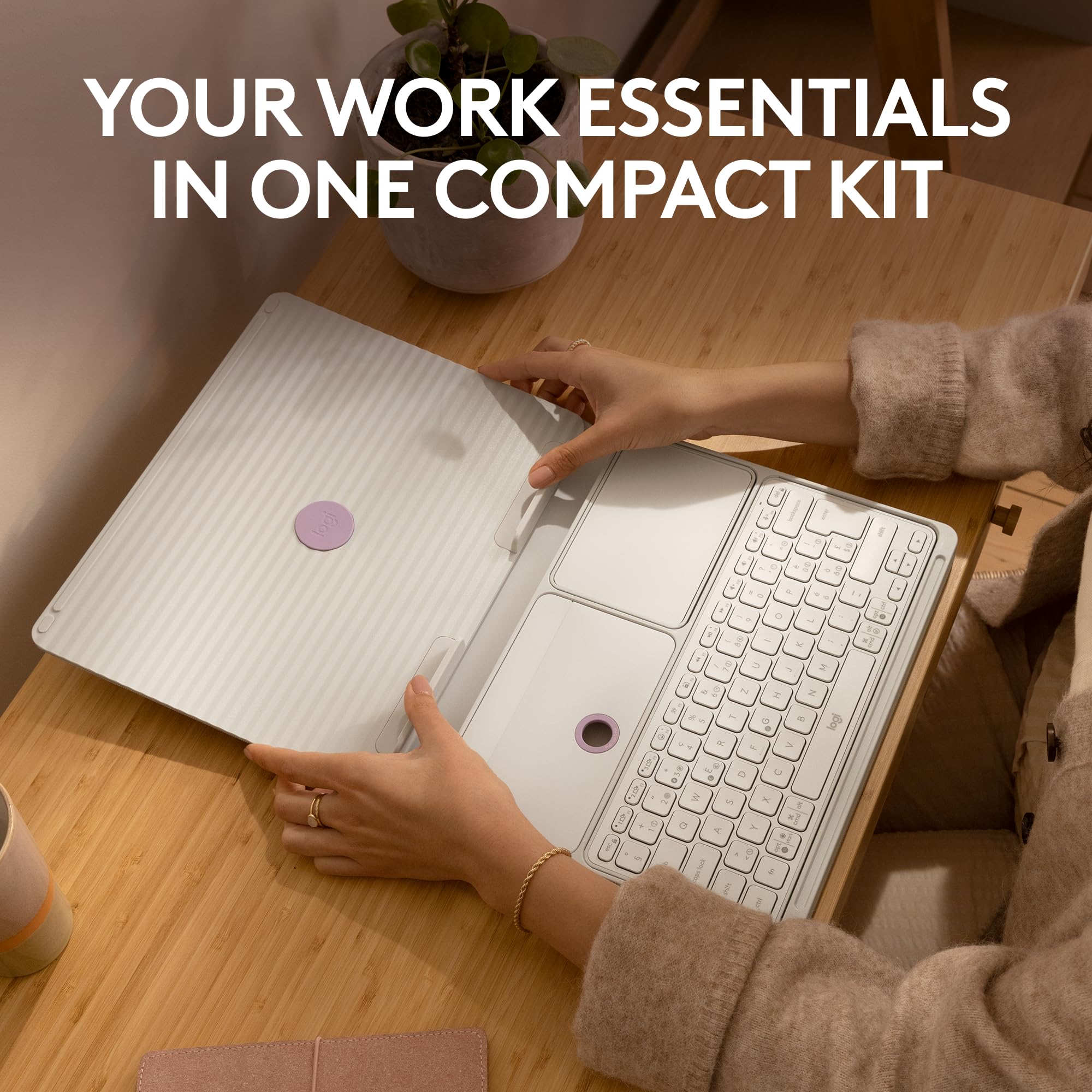 Foto 4 pulgar | Kit De Escritorio Plegable Logitech Casa Work From Home Con Soporte Para Portátil - Venta Internacional.