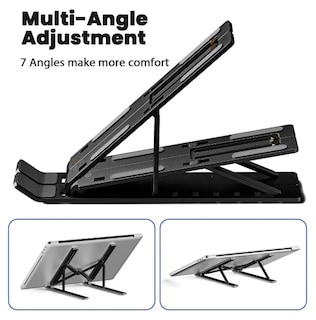 Foto 2 | Base Xtellar Soporte Laptop Aluminio Plegable Portátil Y Ajustable Color Negro