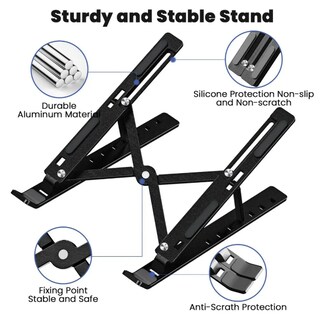 Foto 4 | Base Xtellar Soporte Laptop Aluminio Plegable Portátil Y Ajustable Color Negro