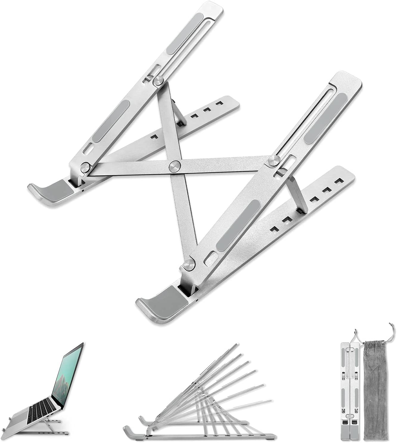 Foto 2 pulgar | Soporte Para Portátil Jieyou, Plegable, Ajustable, De Aluminio Ventilado - Venta Internacional.