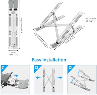 Foto 5 | Soporte Para Portátil Jieyou, Plegable, Ajustable, De Aluminio Ventilado - Venta Internacional.